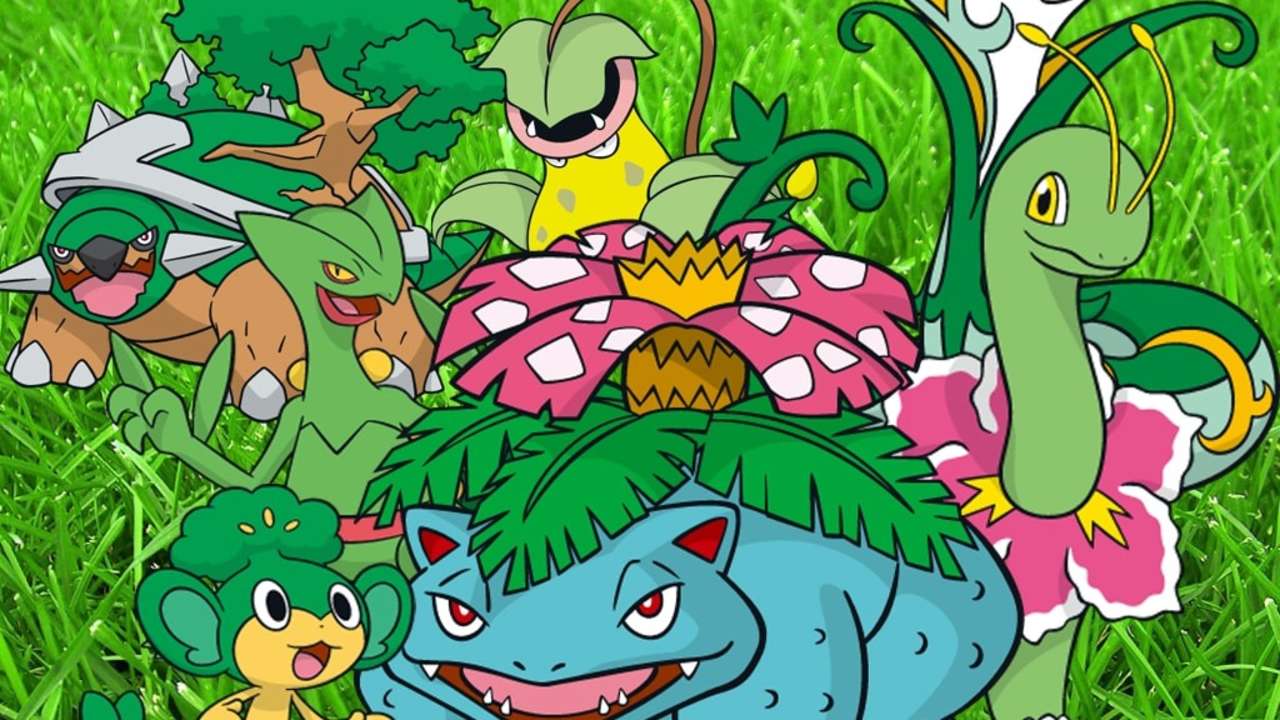 Pokemon verde💚  Pokemon backgrounds, Grass pokémon, Green pokemon