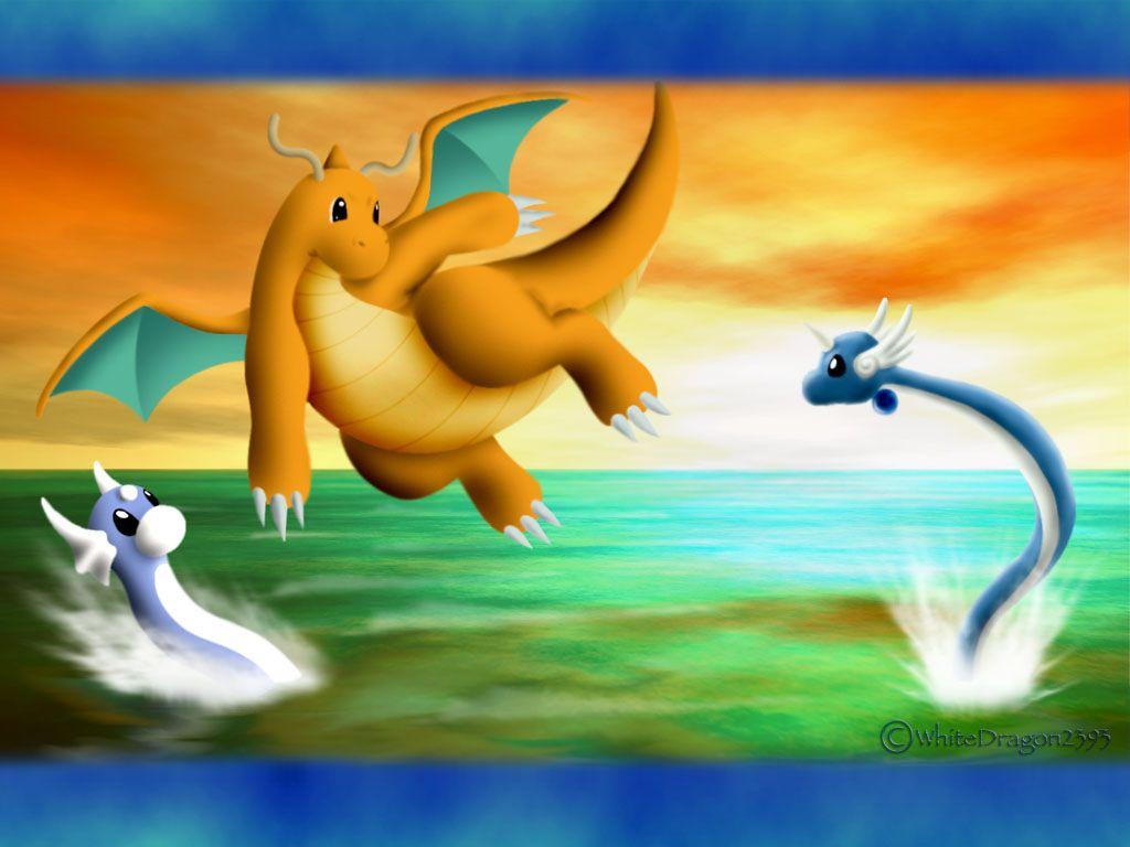 1024x768 Dragonite Wallpaper