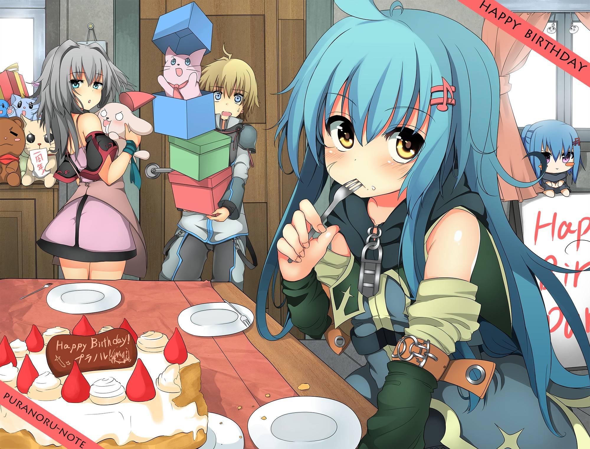 Kawaii School Girl Anime Happy Birthday GIF | GIFDB.com