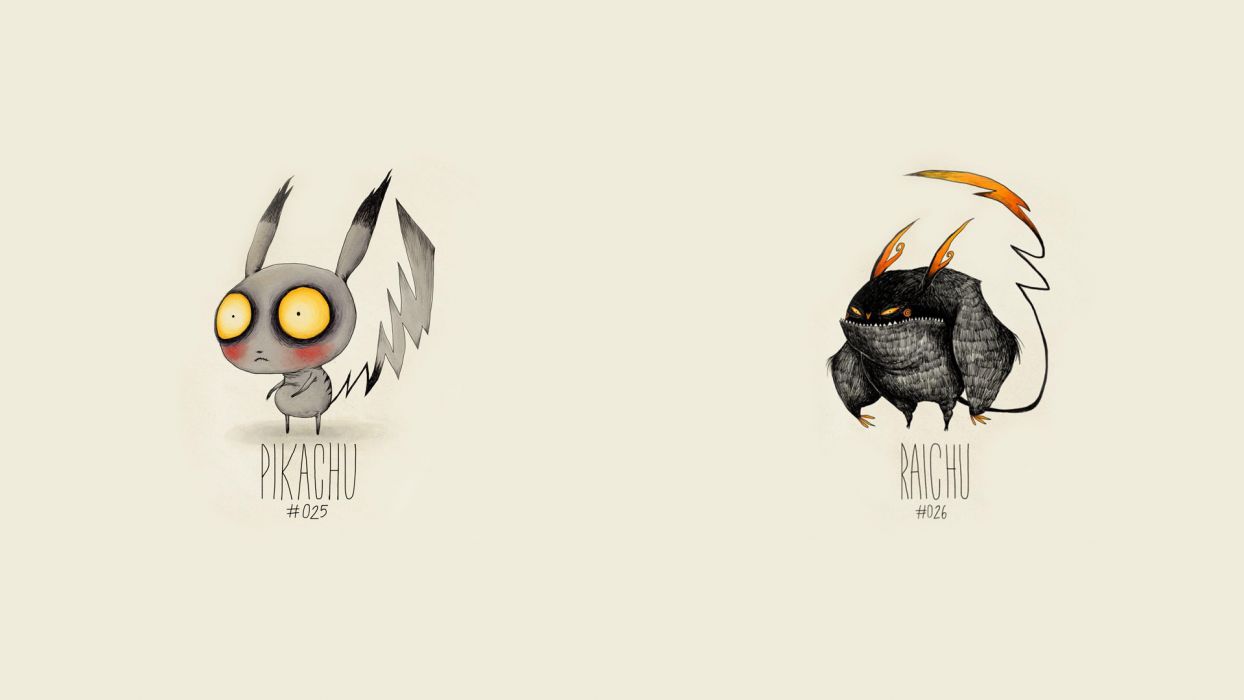 1244x700 Pokemon Pikachu Raichu Drawing wallpaperx1080