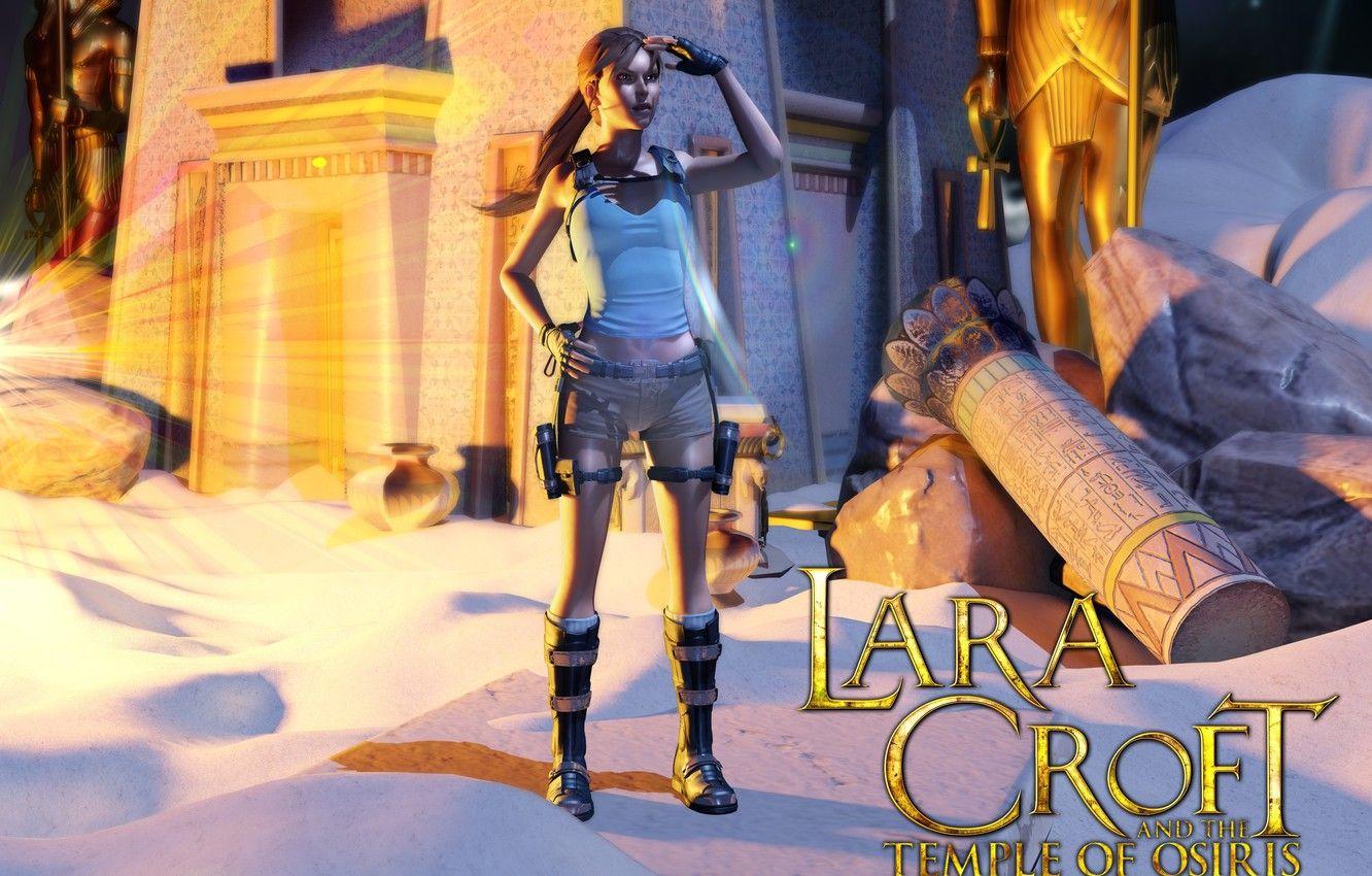1332x850 Wallpaper sand, girl, shorts, lara croft, tomb raider