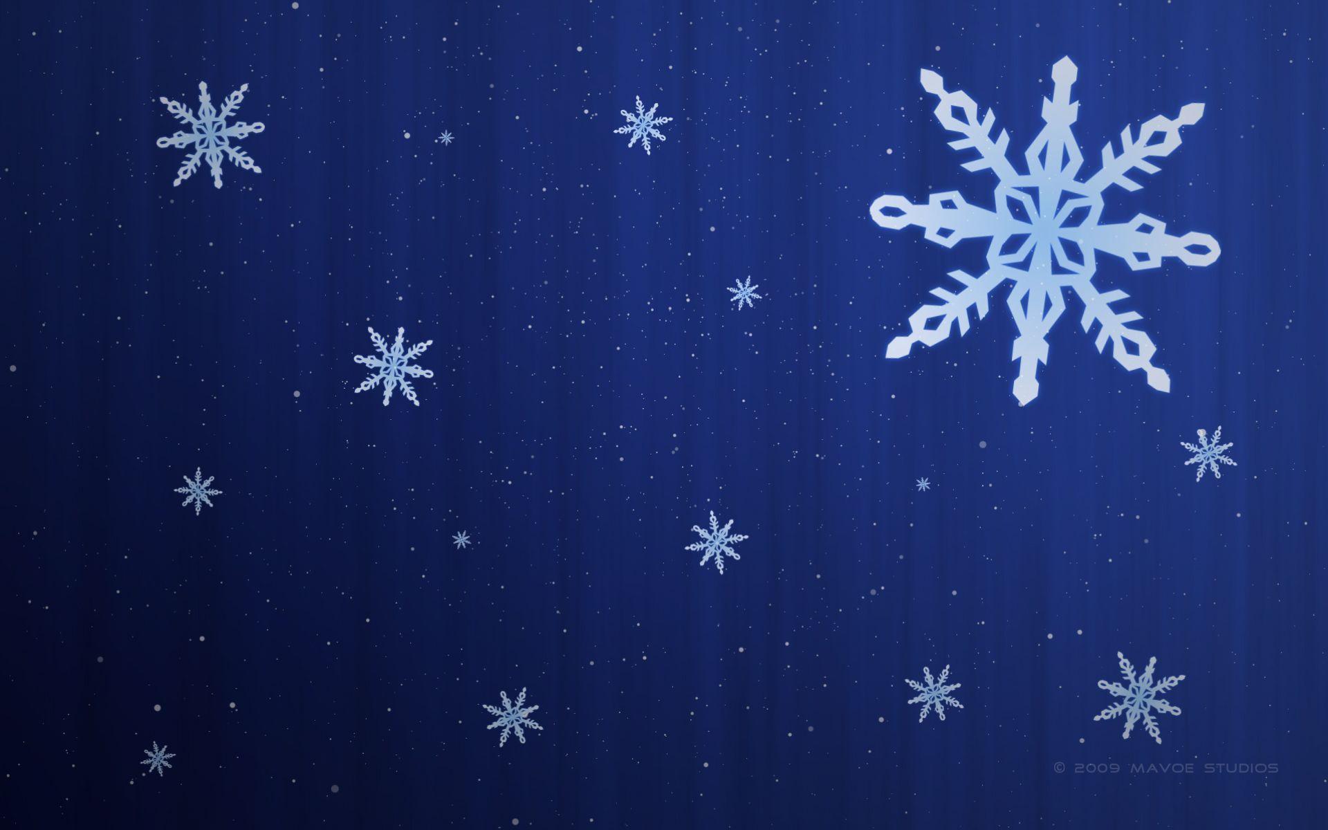 Dark Blue Snow Background