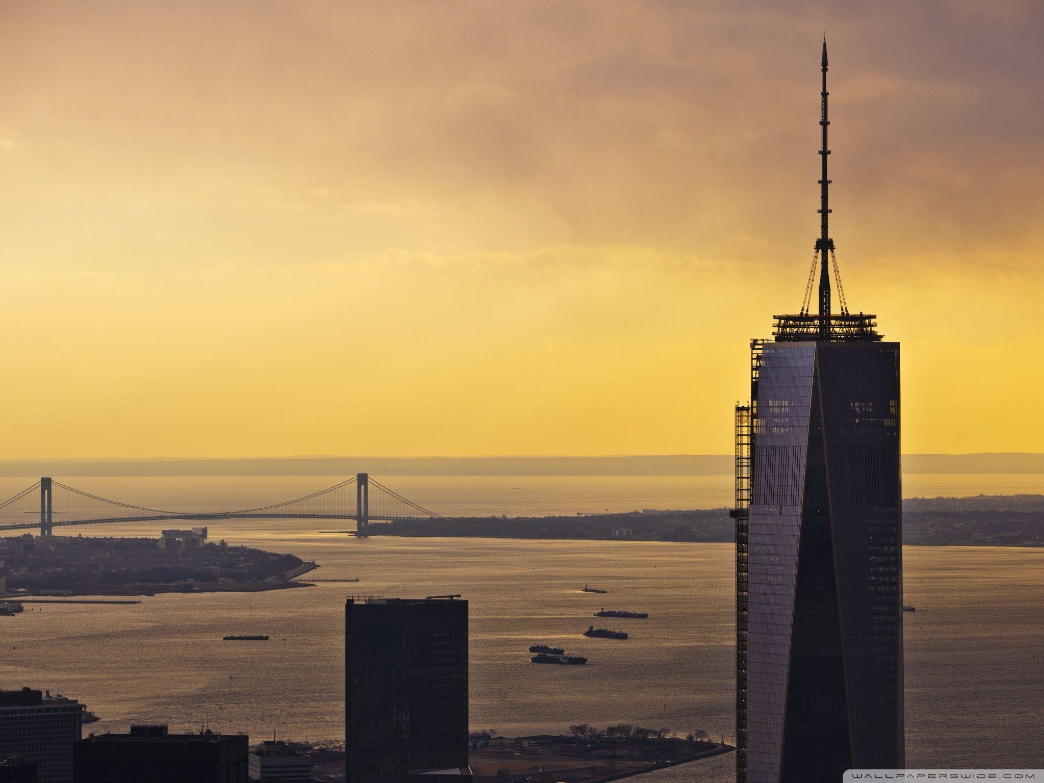 2048x1536 New York City Sunset HD 4k Ultra HD Wallpaper World