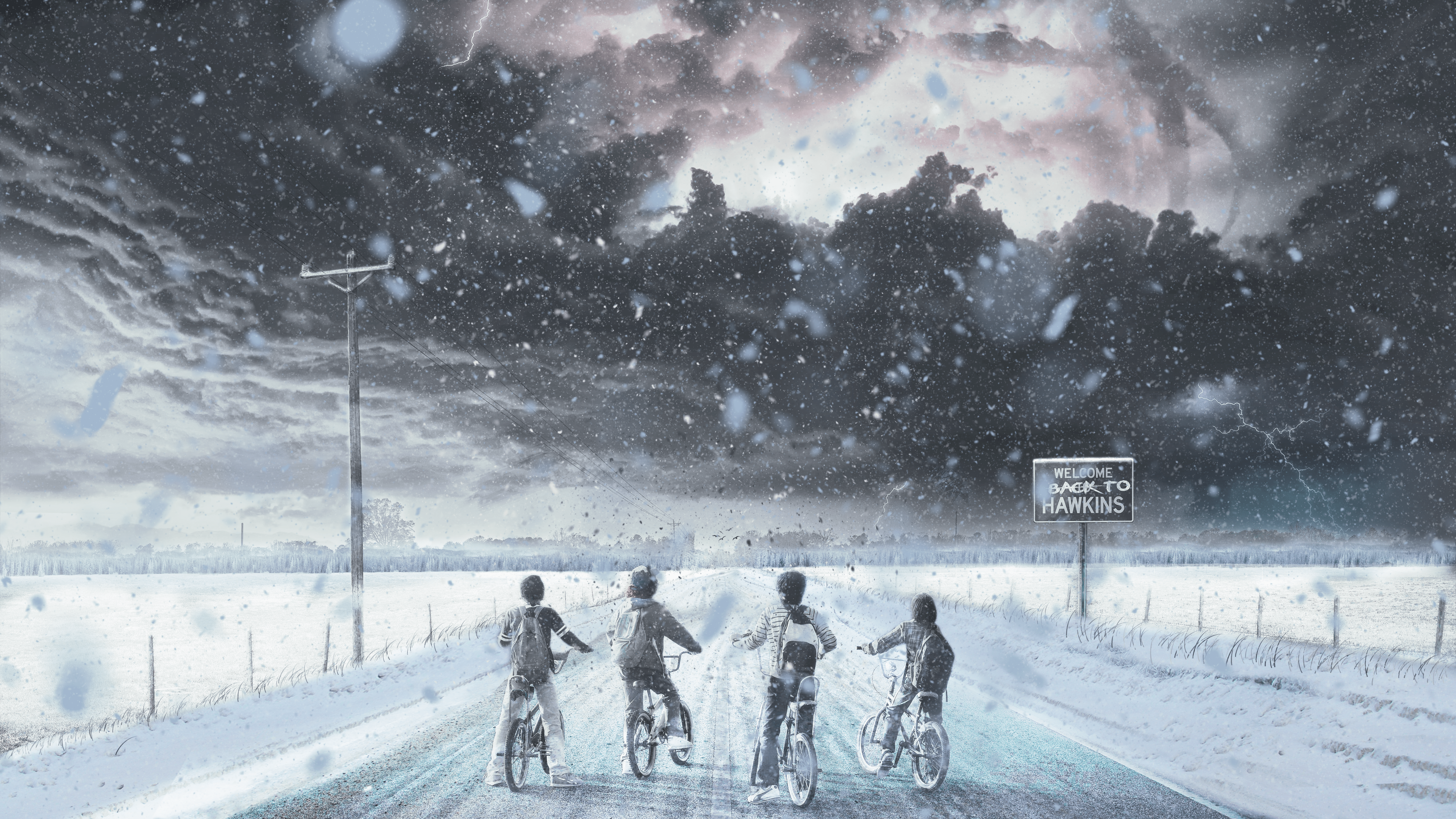 5120x2880 I edited the original Stranger Things 2 wallpaper into a