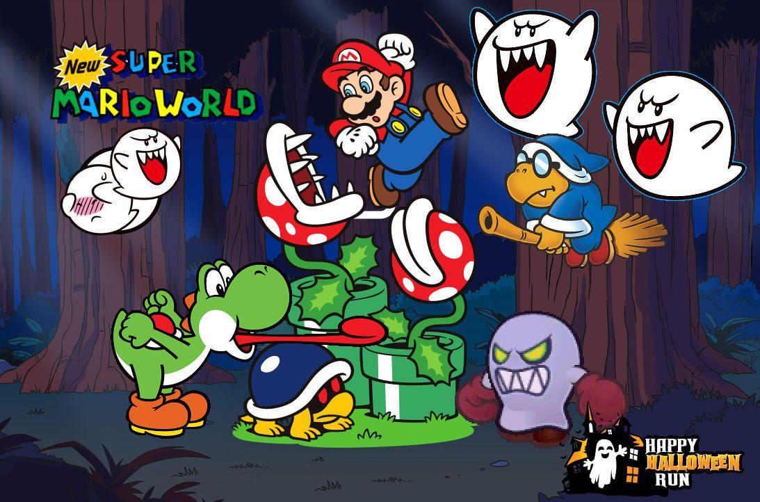 1093x722 Super Mario World Halloween Wallpaper Mario