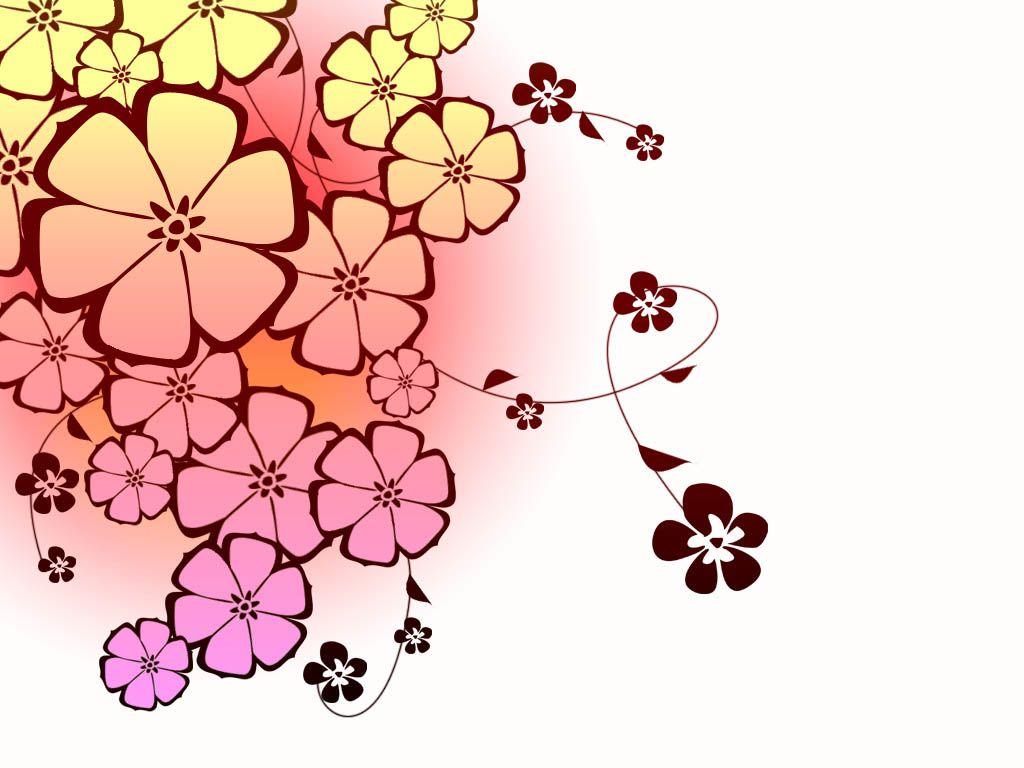 1024x768 Japanese Flower Design Free PPT Background for your PowerPoint