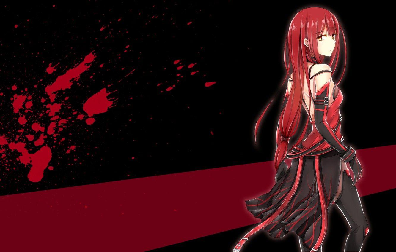 1332x850 Wallpaper look, girl, blood, surprise, art, elsword, elesis