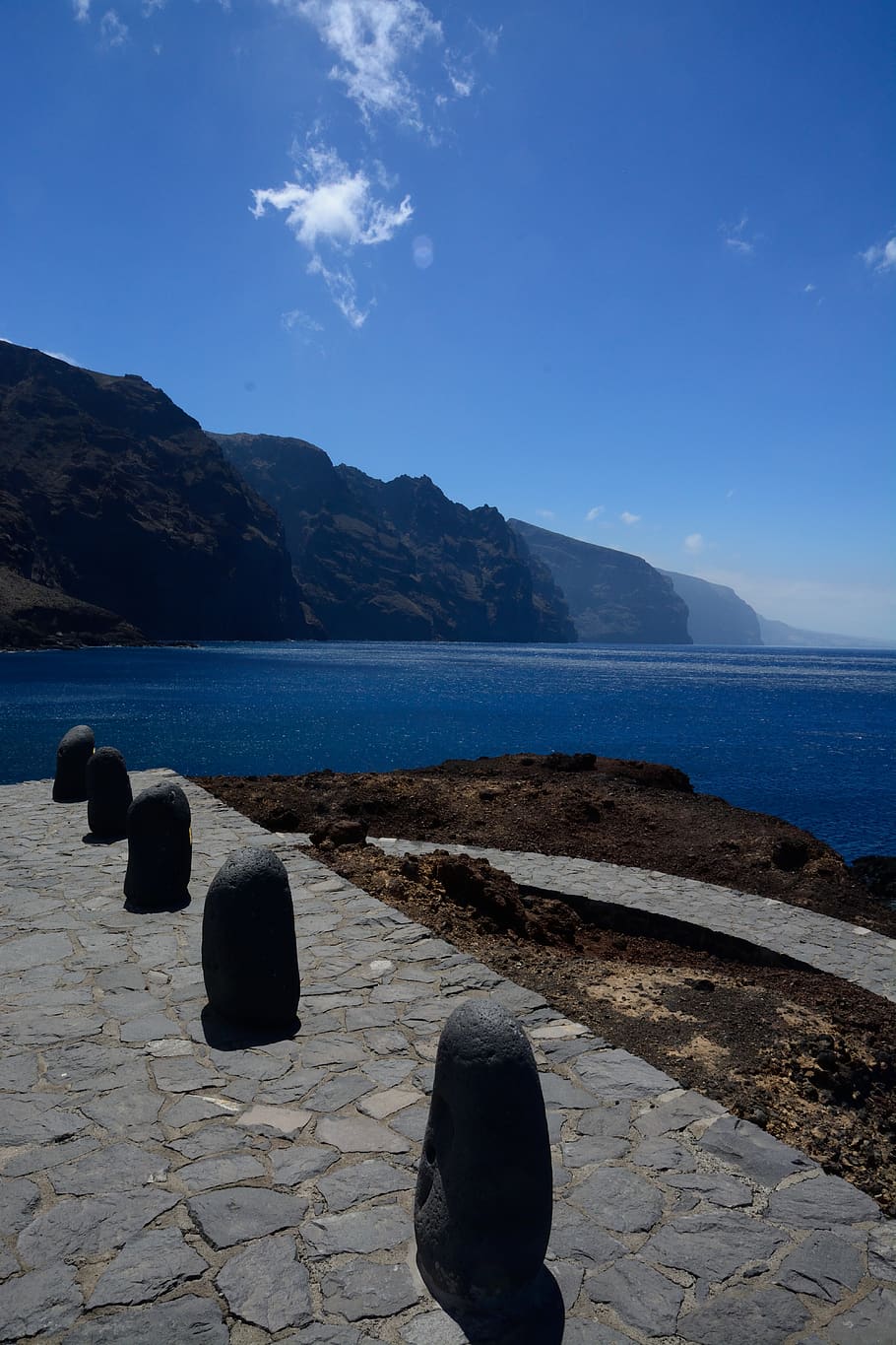 910x1365 HD wallpaper: spain, santa cruz de tenerife, blue, cliff