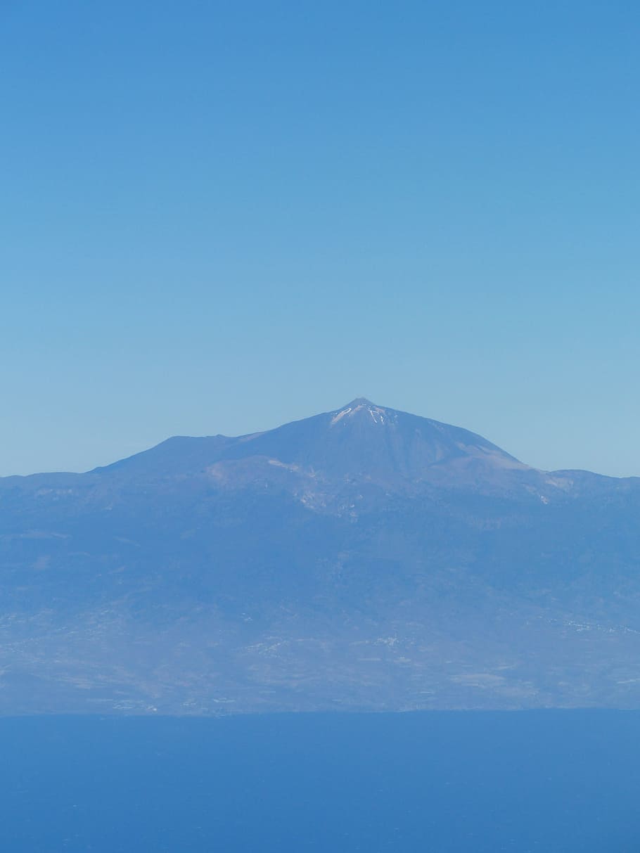 910x1213 HD wallpaper: Tenerife, Island, Aerial View, Mountain, teide
