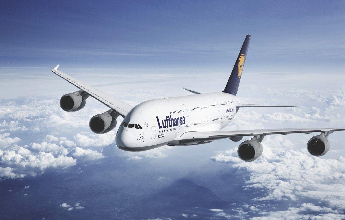 1332x850 Wallpaper The sky, Clouds, The plane, Liner, Height, A380