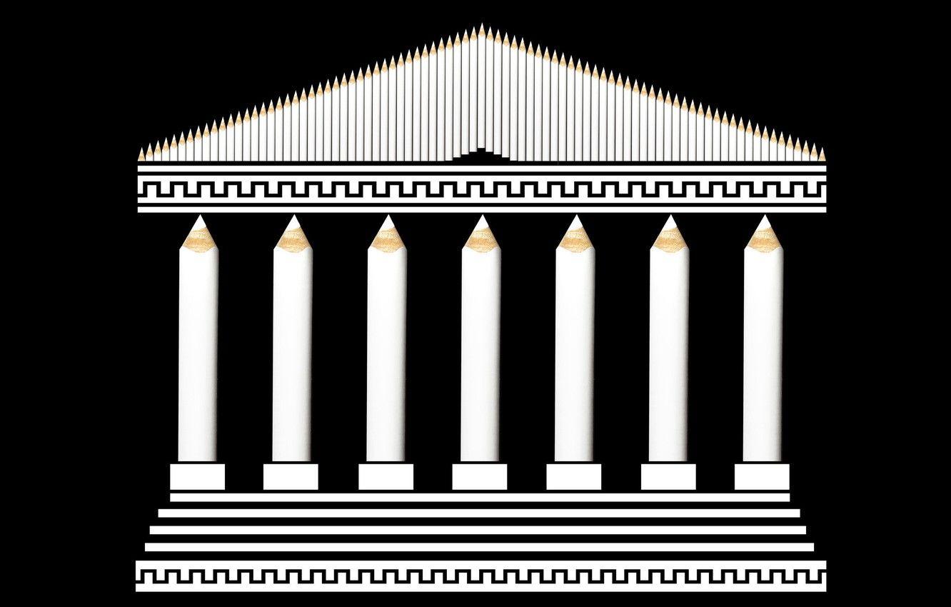 1332x850 Wallpaper background, pencils, Acropolis image for desktop