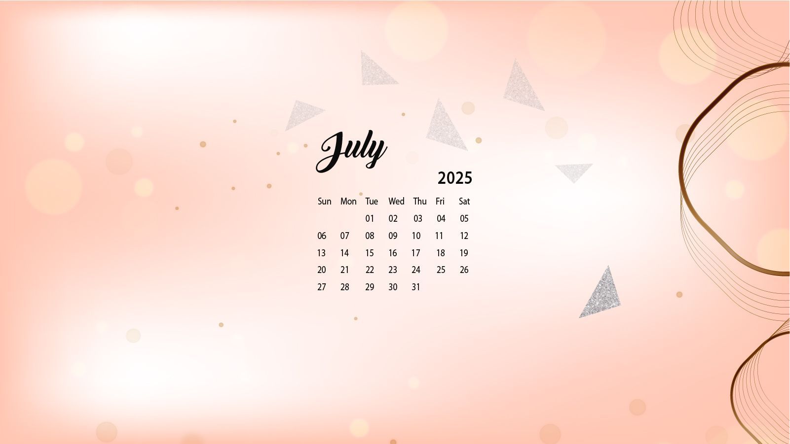 1601x901 July 2025 Desktop Wallpaper Calendar