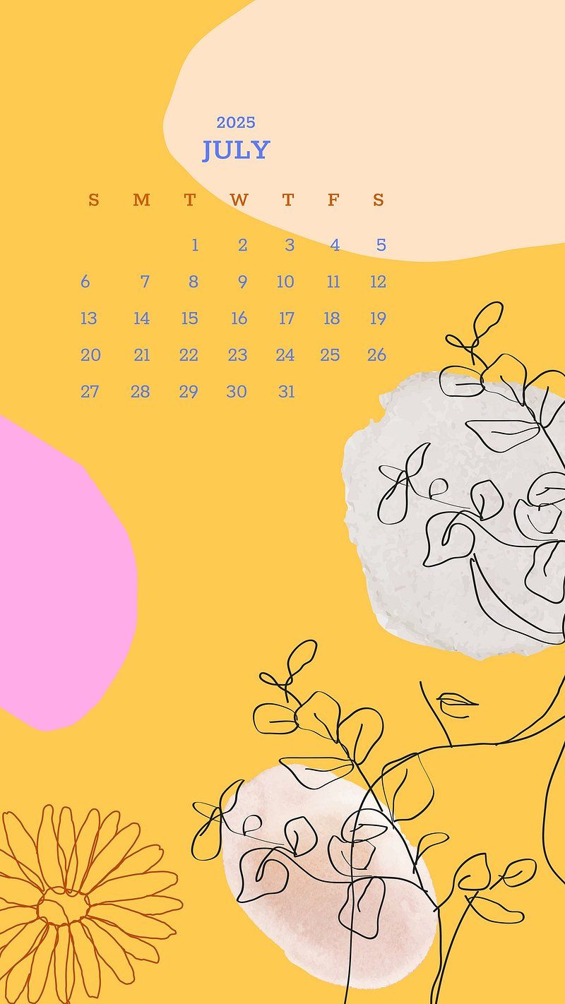 800x1422 Cute Mobile Phone Wallpaper Calendar July Image Wallpaper