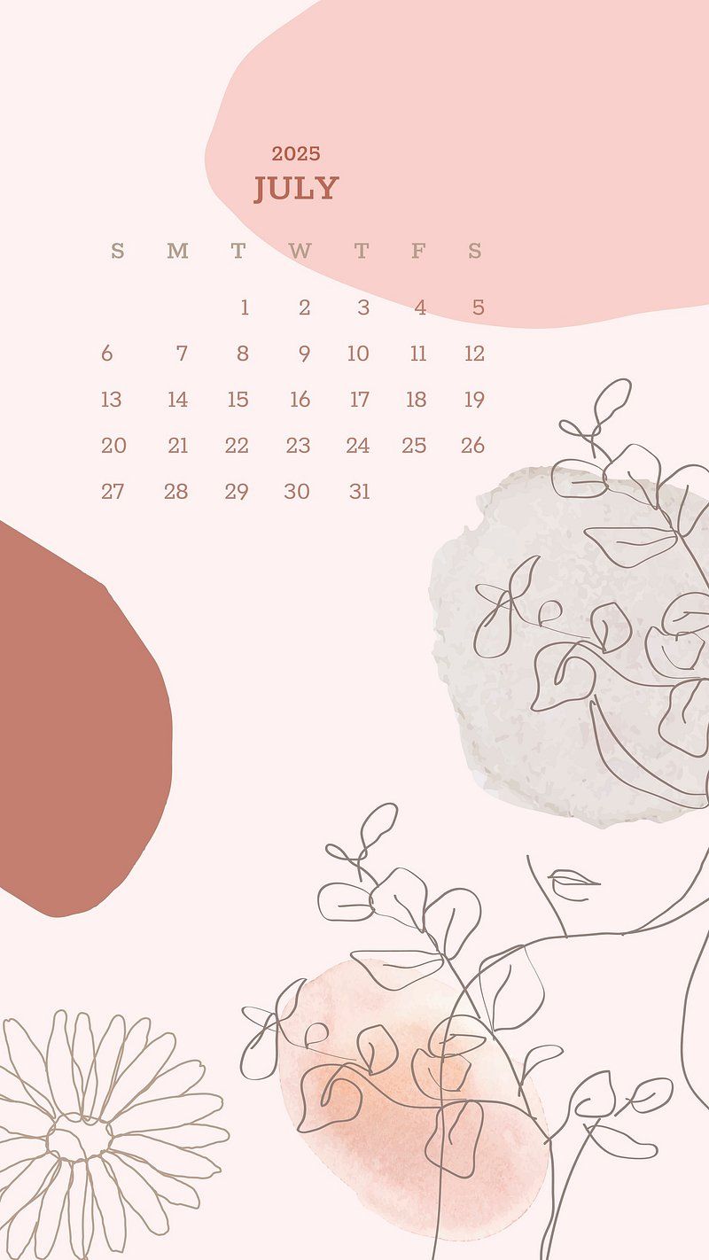 800x1422 July 2025 Calendar Image Wallpaper