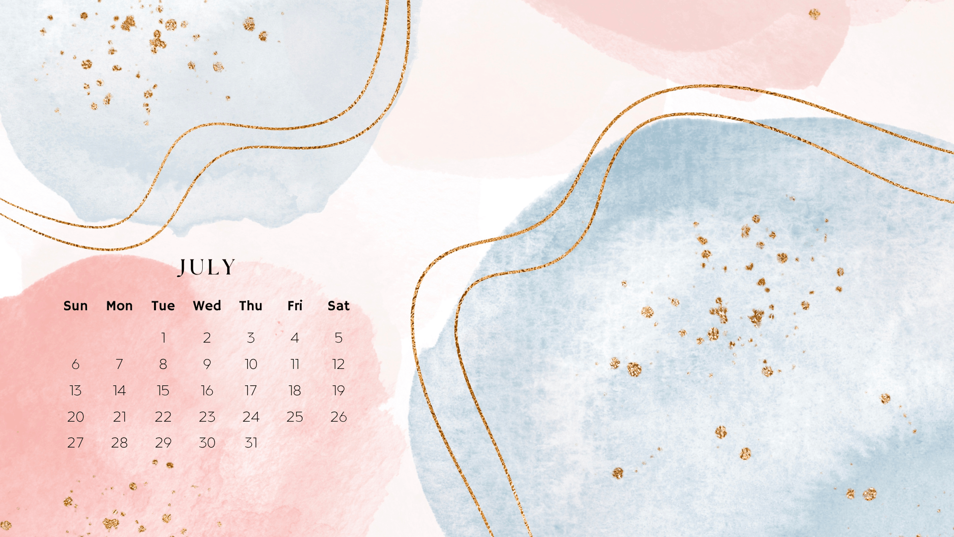 1920x1080 Free July 2025 Desktop Calendar Background (EASY DOWNLOAD)