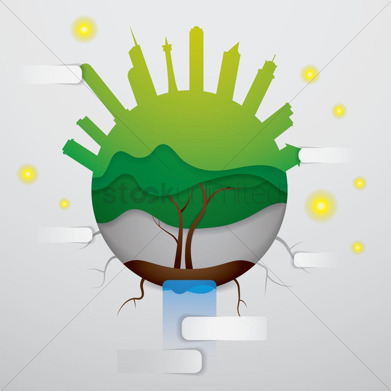 1300x1300 Ecology wallpaper Vector Image