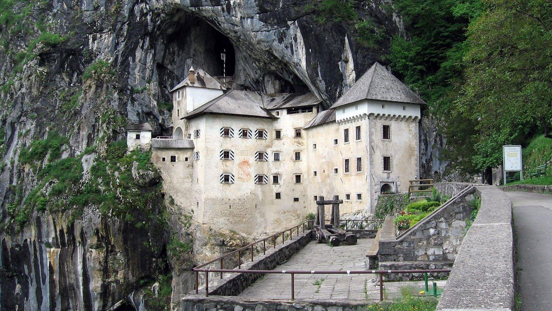 1920x1080 Predjama Tag wallpaper: Predjama Castle Slovenia Tree Dual