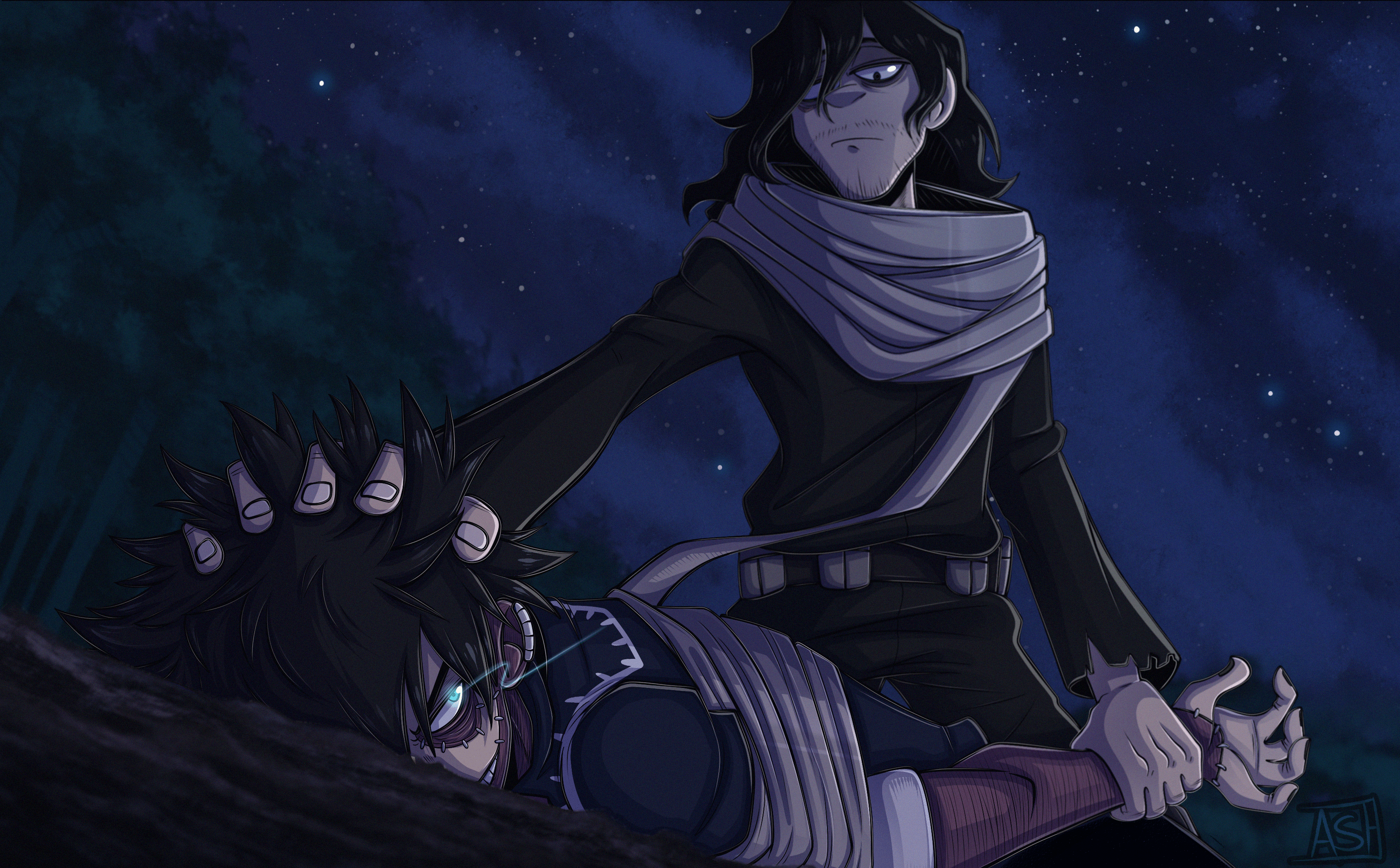 3220x1996 Shouta Aizawa, Dabi (Boku No Hero Academia) wallpaper