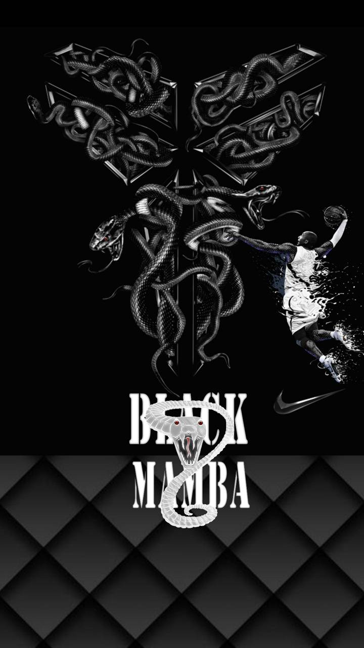Hình nền logo Mamba đen 720x1280