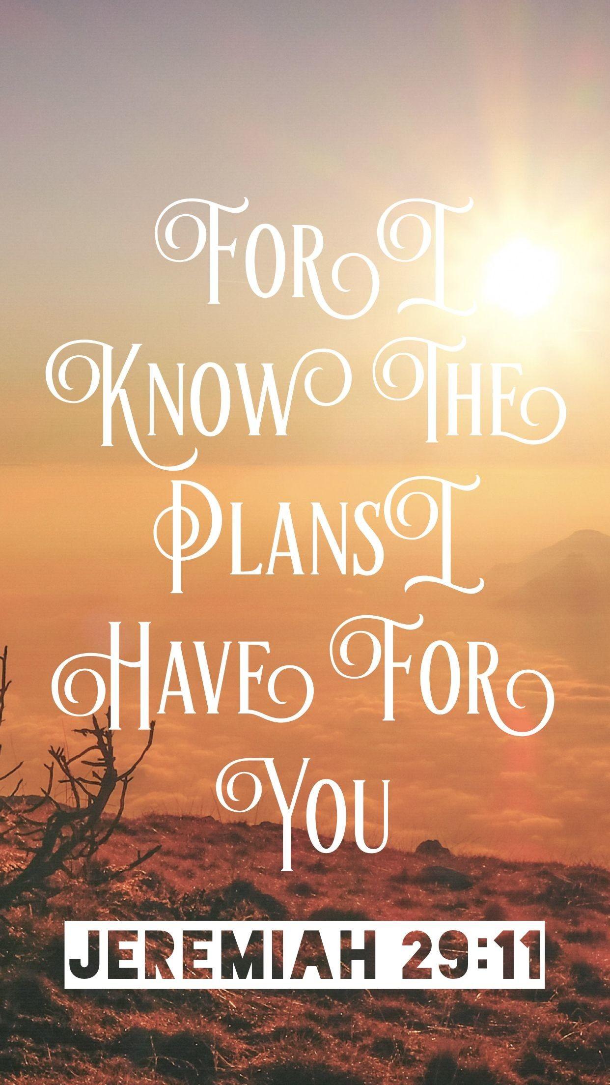 Jeremiah 2911 ASV Mobile Phone Wallpaper  For I know the thoughts that I  think toward you
