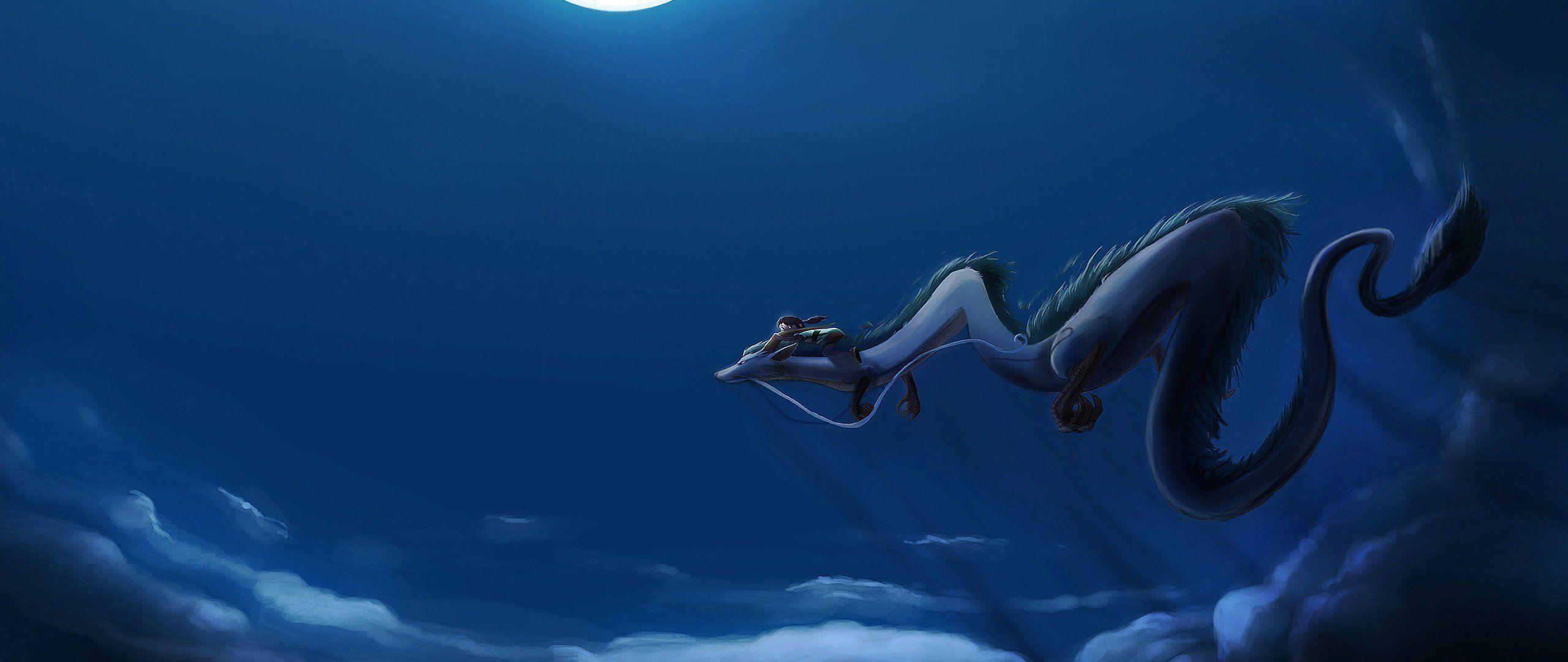 2560x1080 Chihiro, Anime, Dragon HD Wallpaper / Desktop and Mobile