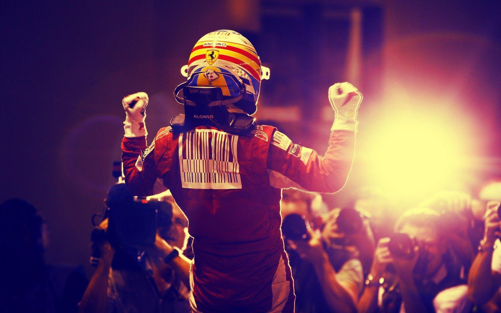 1600x1000 Fernando Alonso Celebration F1 Wallpaper. Singapore grand