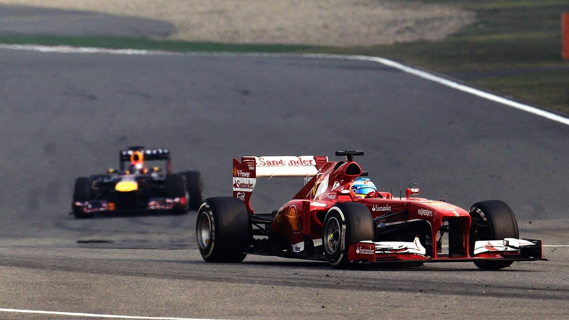 1920x1080 Red racing car, Fernando Alonso, Ferrari, Formula 1