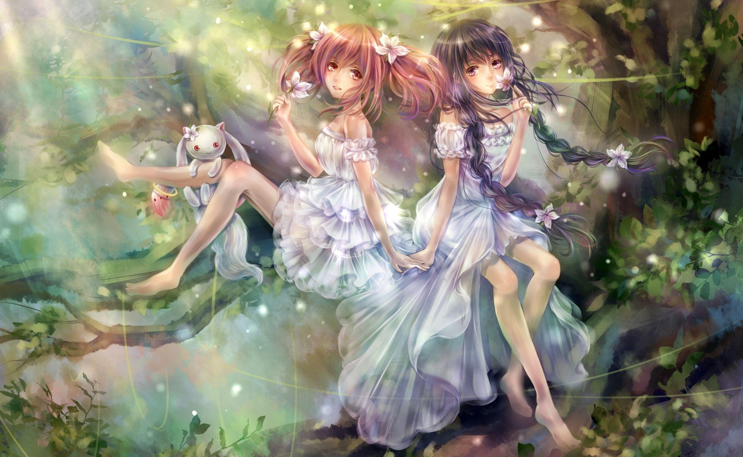 2600x1600 Image puella magi madoka magica Girls Anime 2600x1600