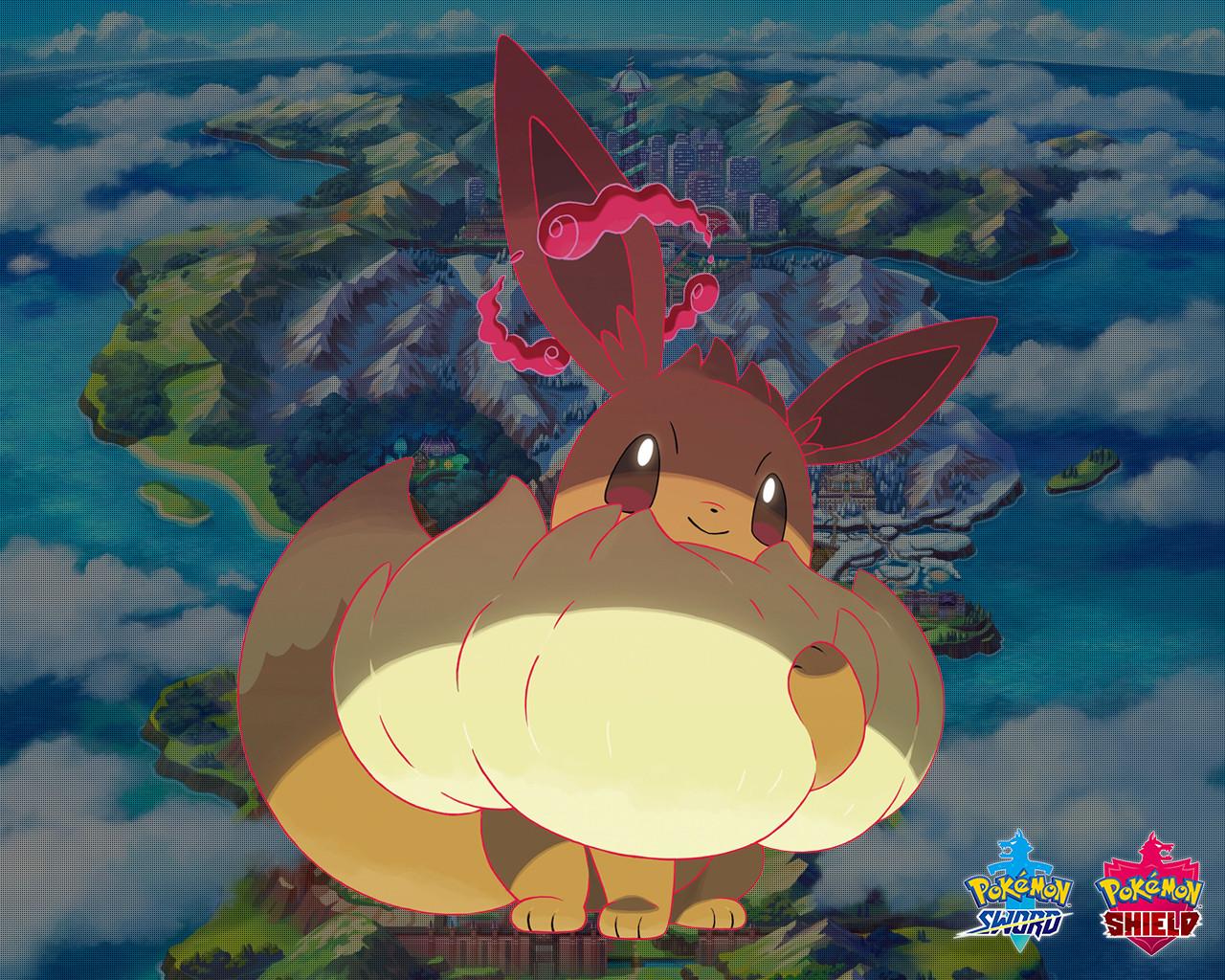 1280x1024 Pokemon Sword and Shield Gigantamax Eevee Wallpaper. Cat