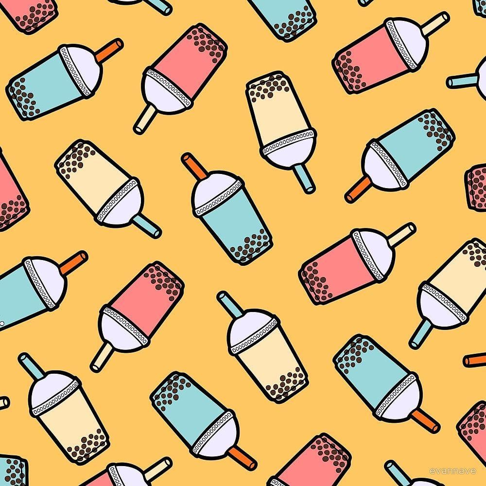 Boba Tea Seamless Pattern Vector Bubble Milk Tea Scarf Isolated Tile  Background Repeat Wallpaper Doodle Illustration Brown Design Royalty Free  SVG Cliparts Vectors And Stock Illustration Image 144483139