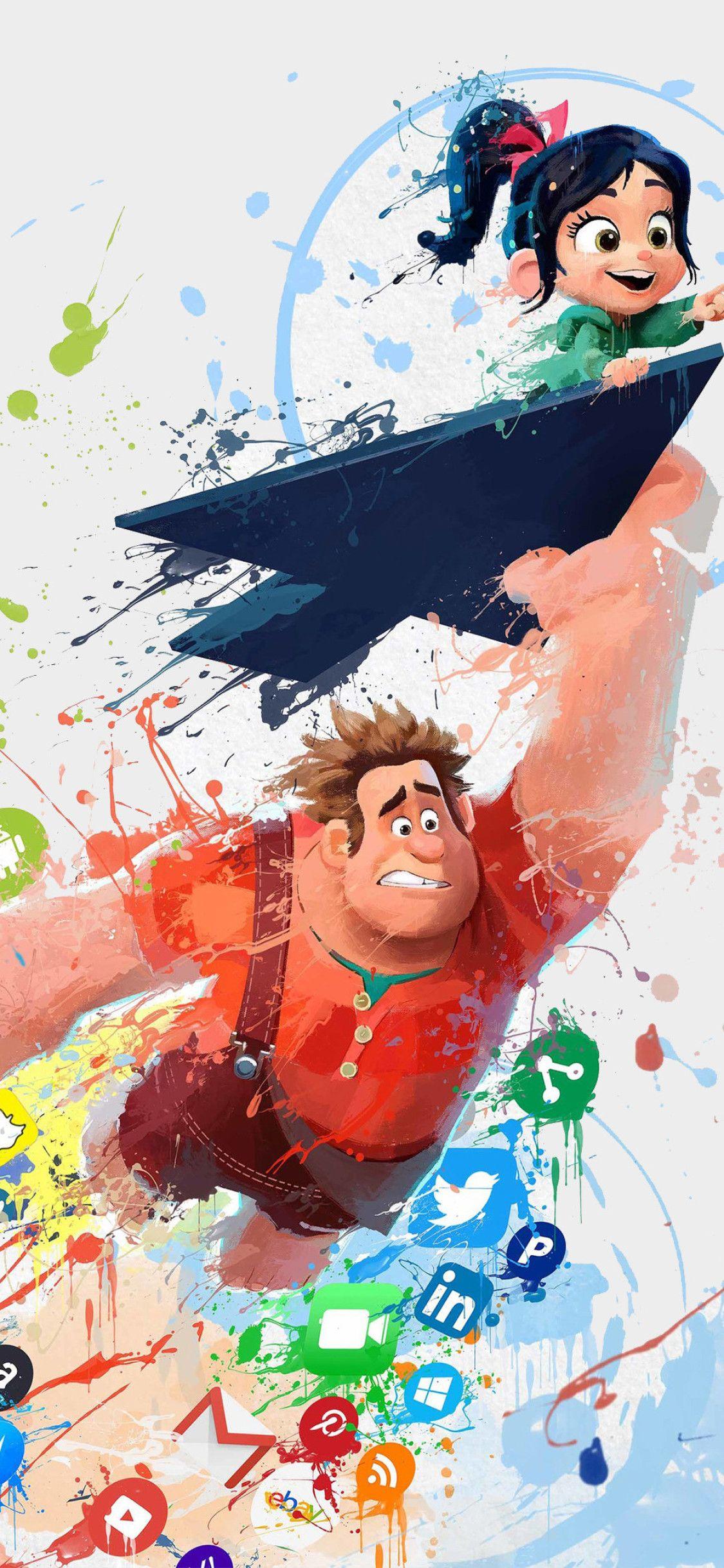 1125x2436 Ralph Breaks The Internet Wreck It Art iPhone XS