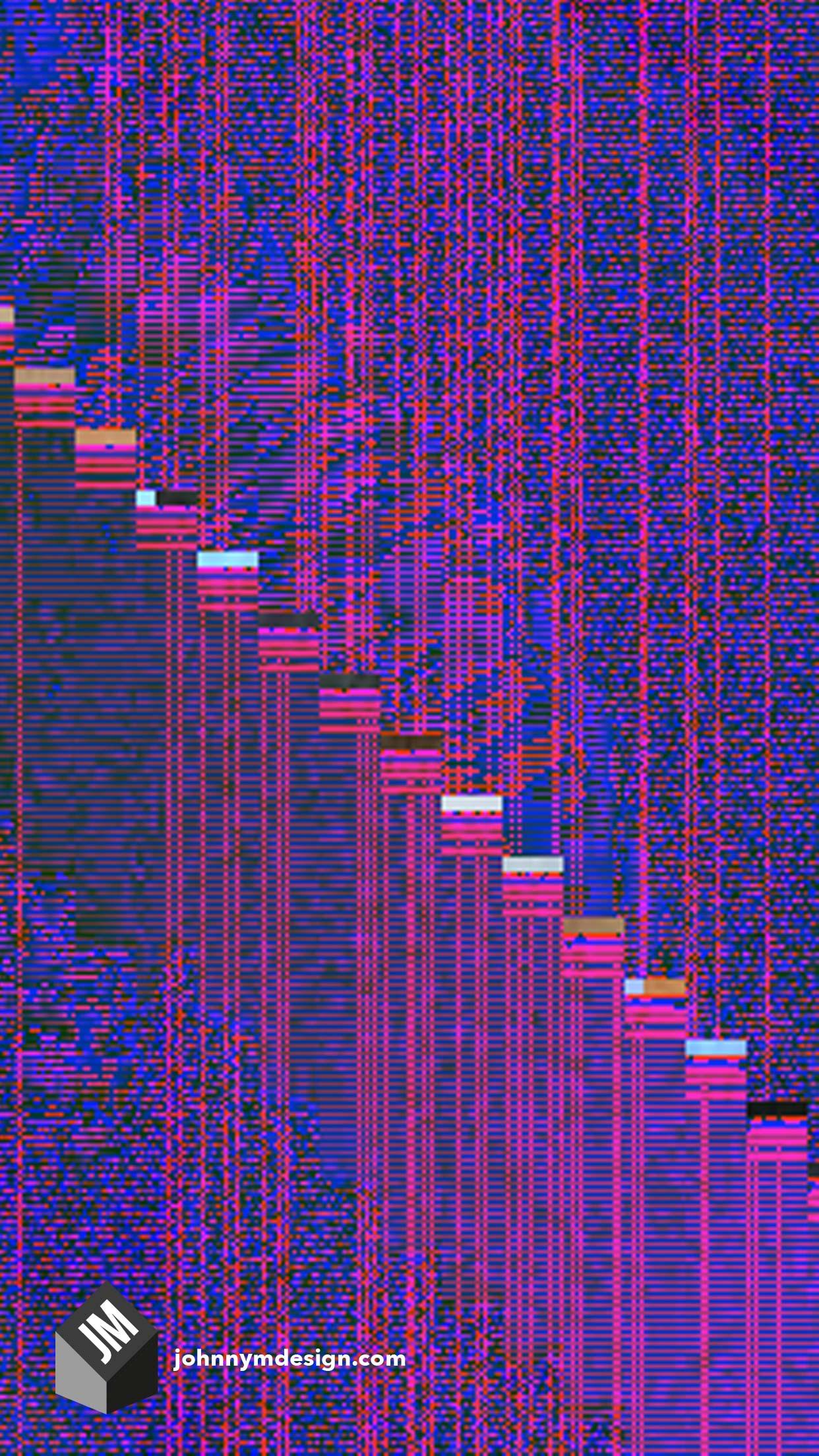 1242x2208 Glitch Phone Wallpaper. Johnny Murphy Design