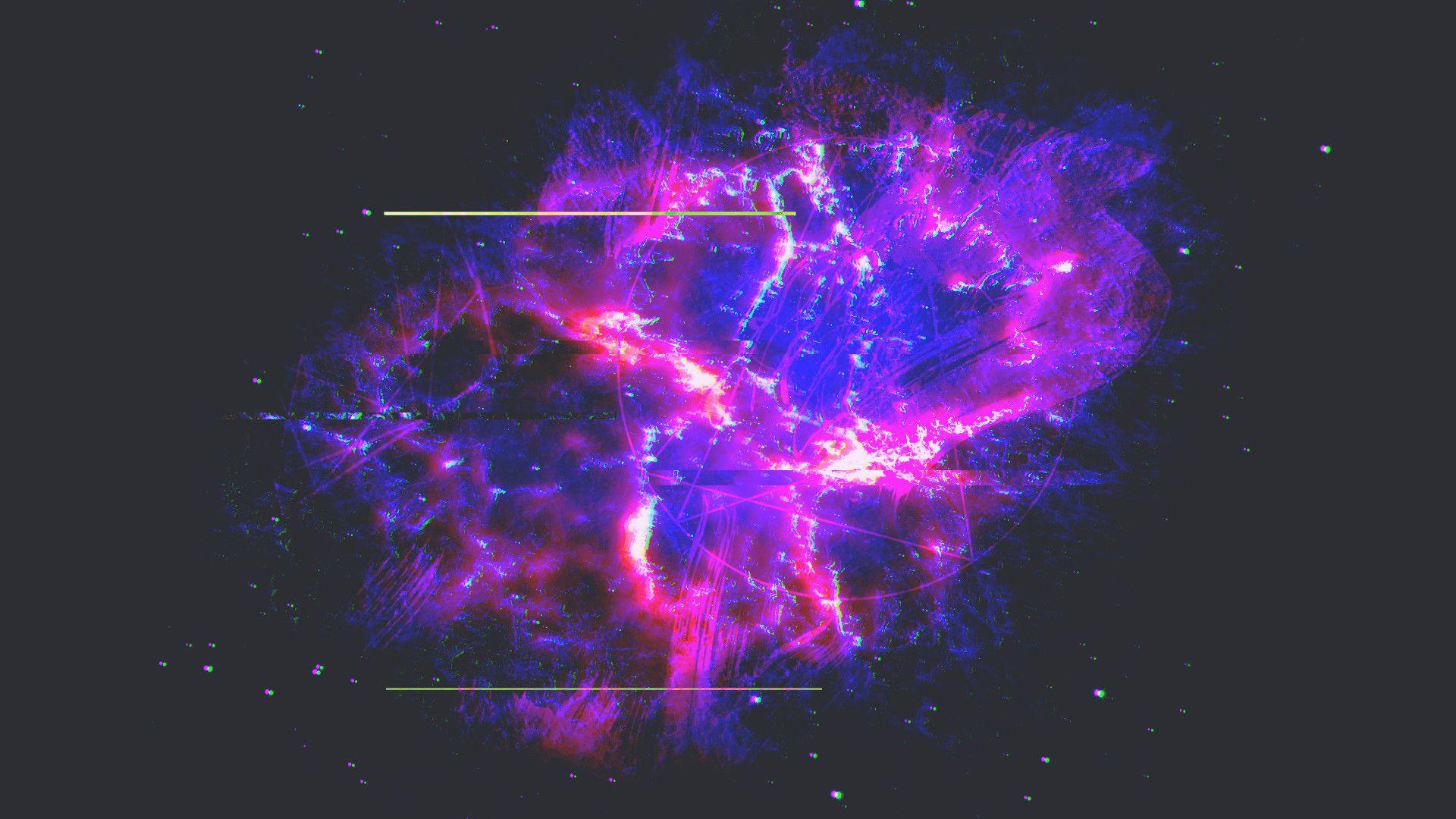 1920x1080 Glitchy nebula. [1920x1080] [OC]