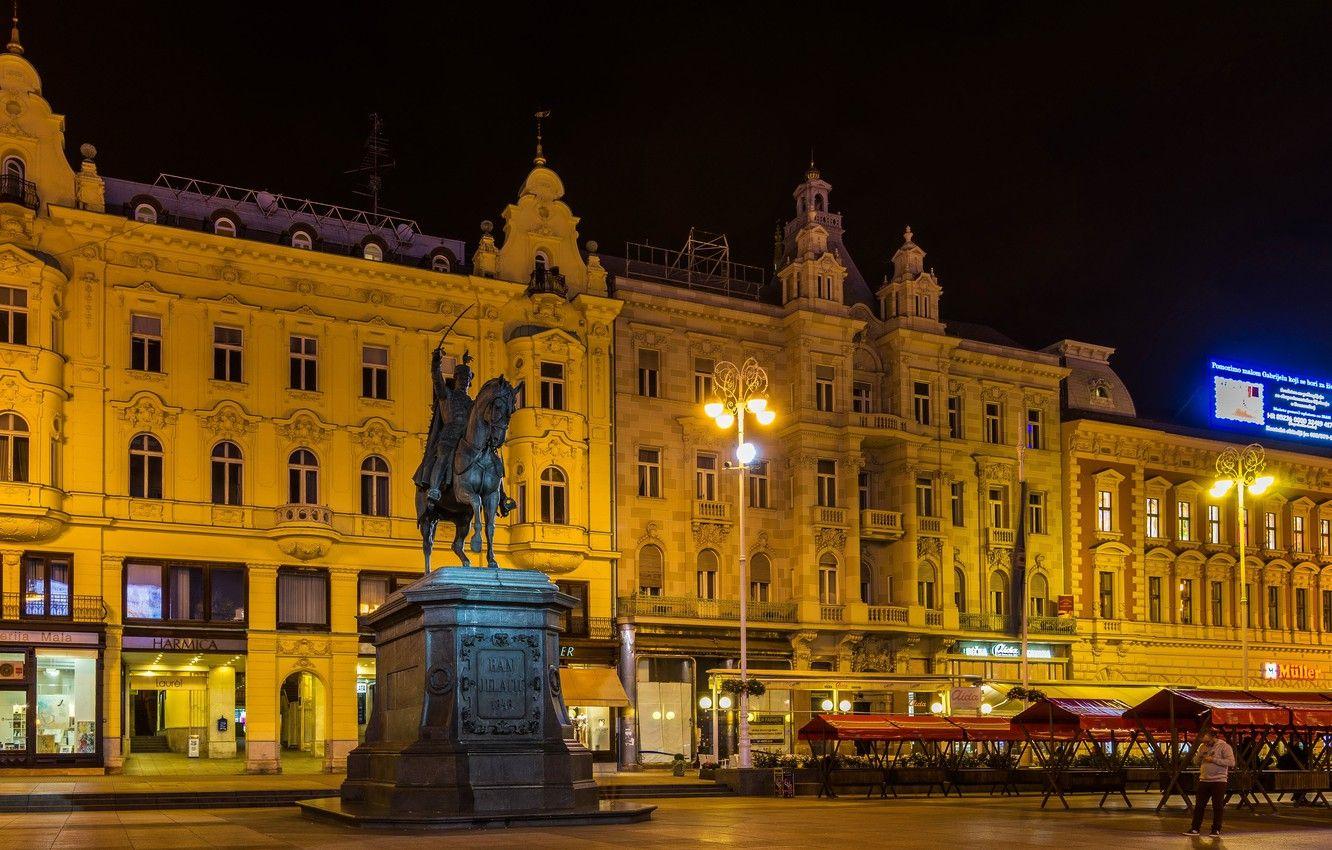 1332x850 Wallpaper night, lights, home, area, lights, monument, rider