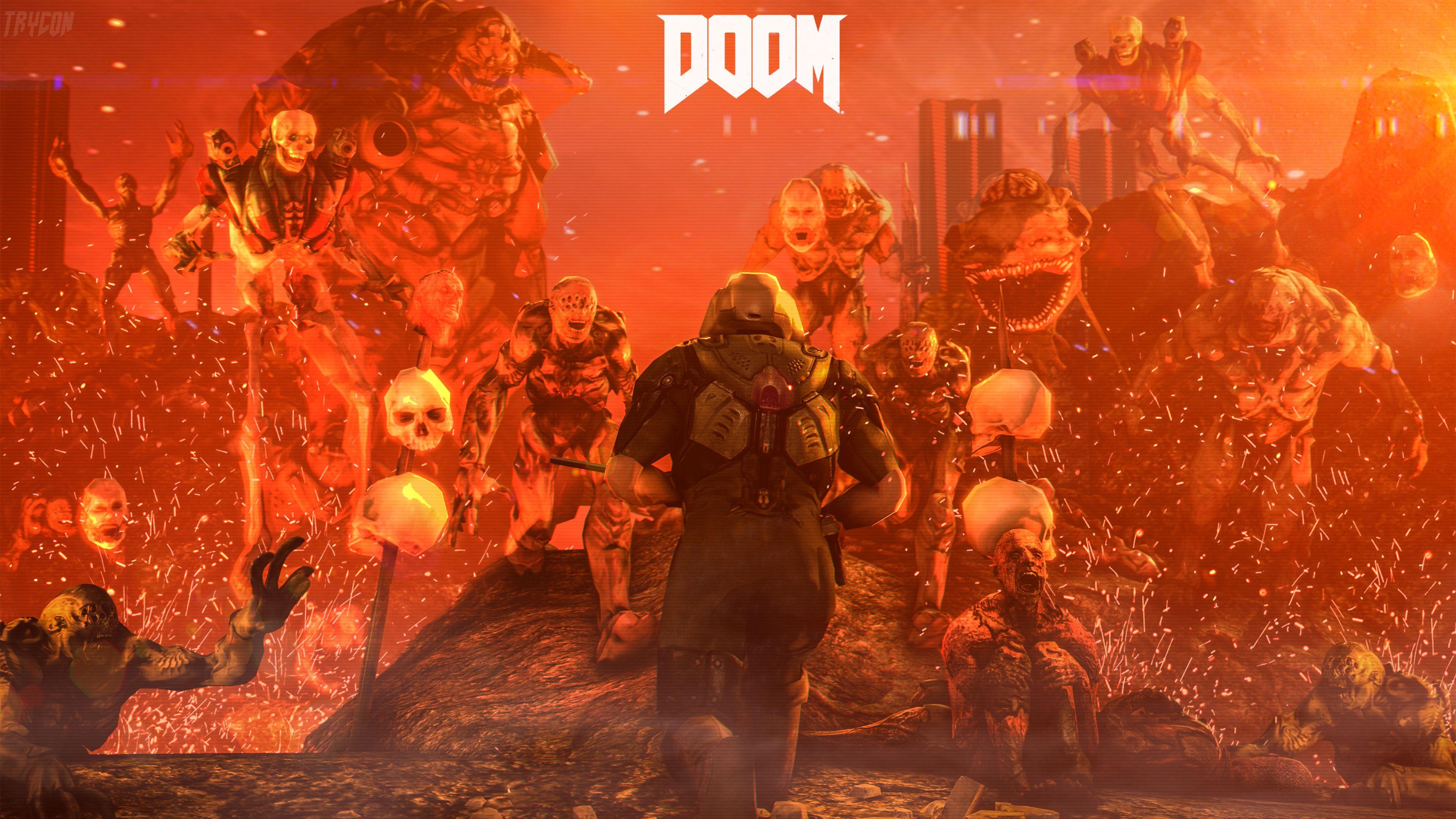 3840x2160 Doom 4 Digital Art, Trò chơi HD, Hình nền 4k, Hình ảnh, Bối cảnh