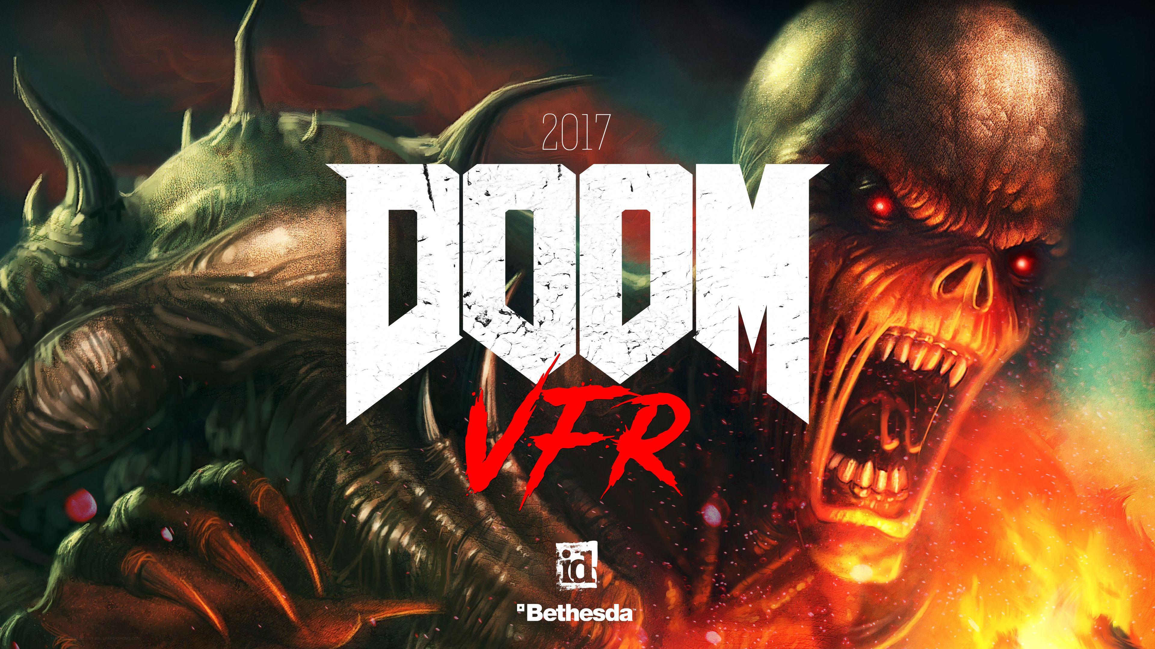 Hình nền 4K 3840x2160 Doom VFR E3 2017