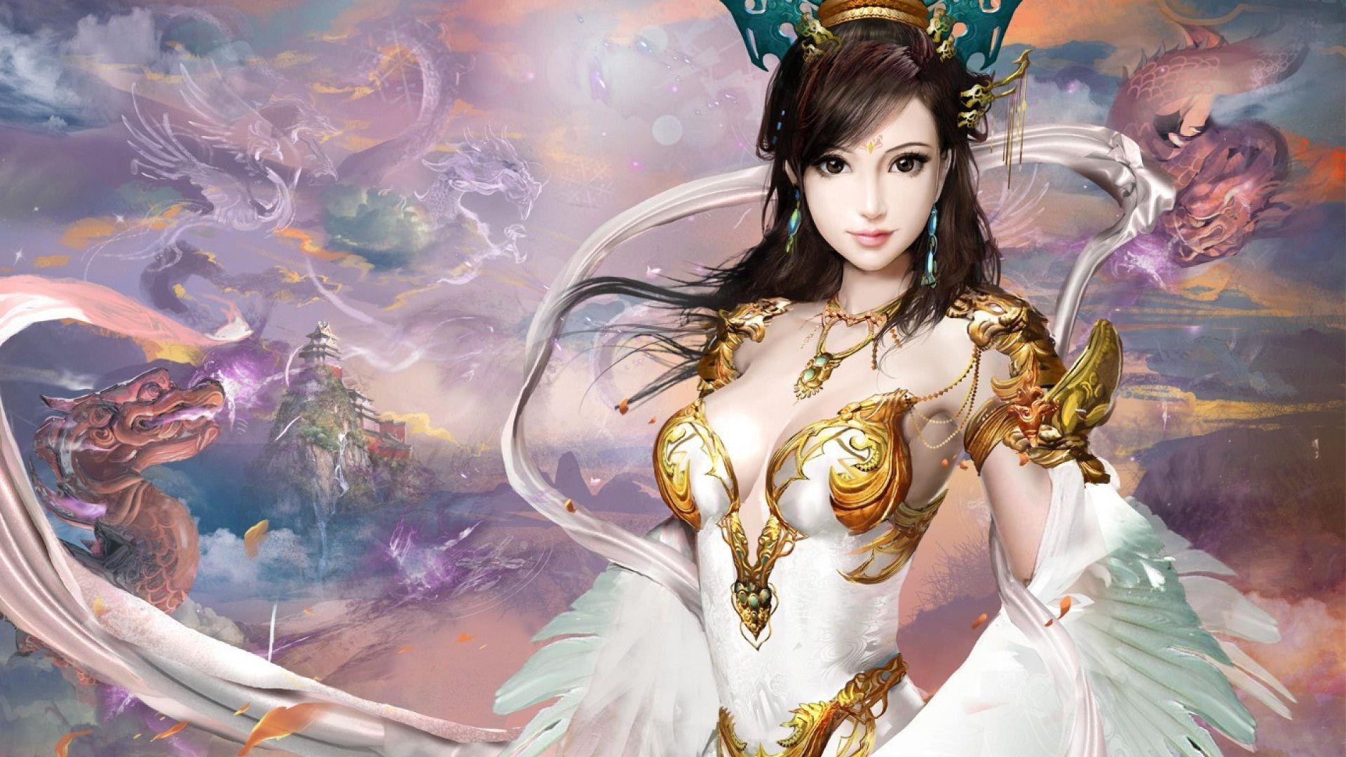 1920x1080 Fantasy Girl HD Wallpaper. Background Imagex1080