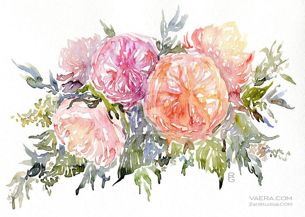 1060x754 Watercolor Flowers Wallpaper