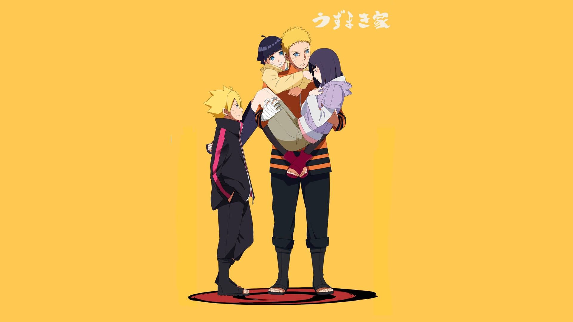 1920x1080 Naruto And Hinata Loving Family Wallpaper