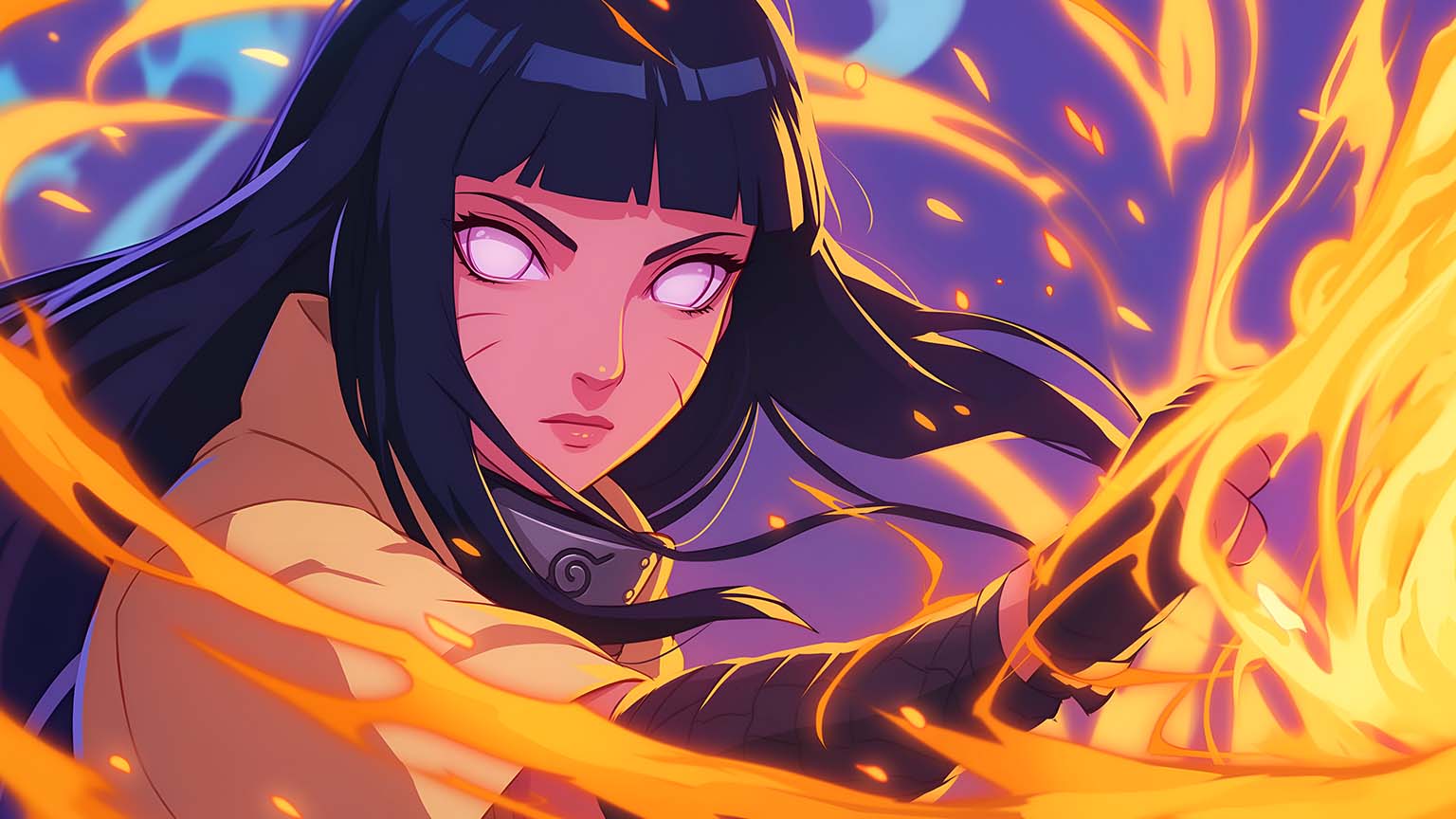 1536x864 Hinata Hyuga's 4K Wallpaper for PC Anime Wallpaper HD