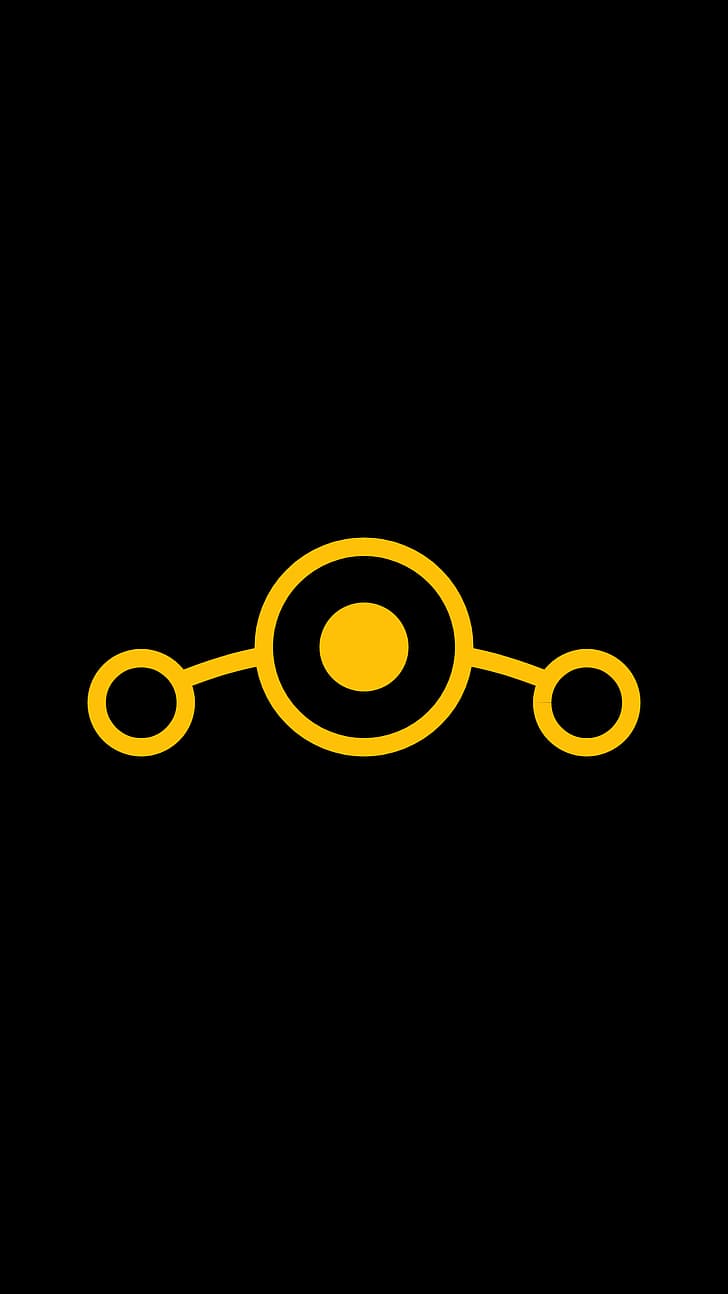 728x1294 HD wallpaper: black, Lineage OS, Android (operating system), symbols, logo