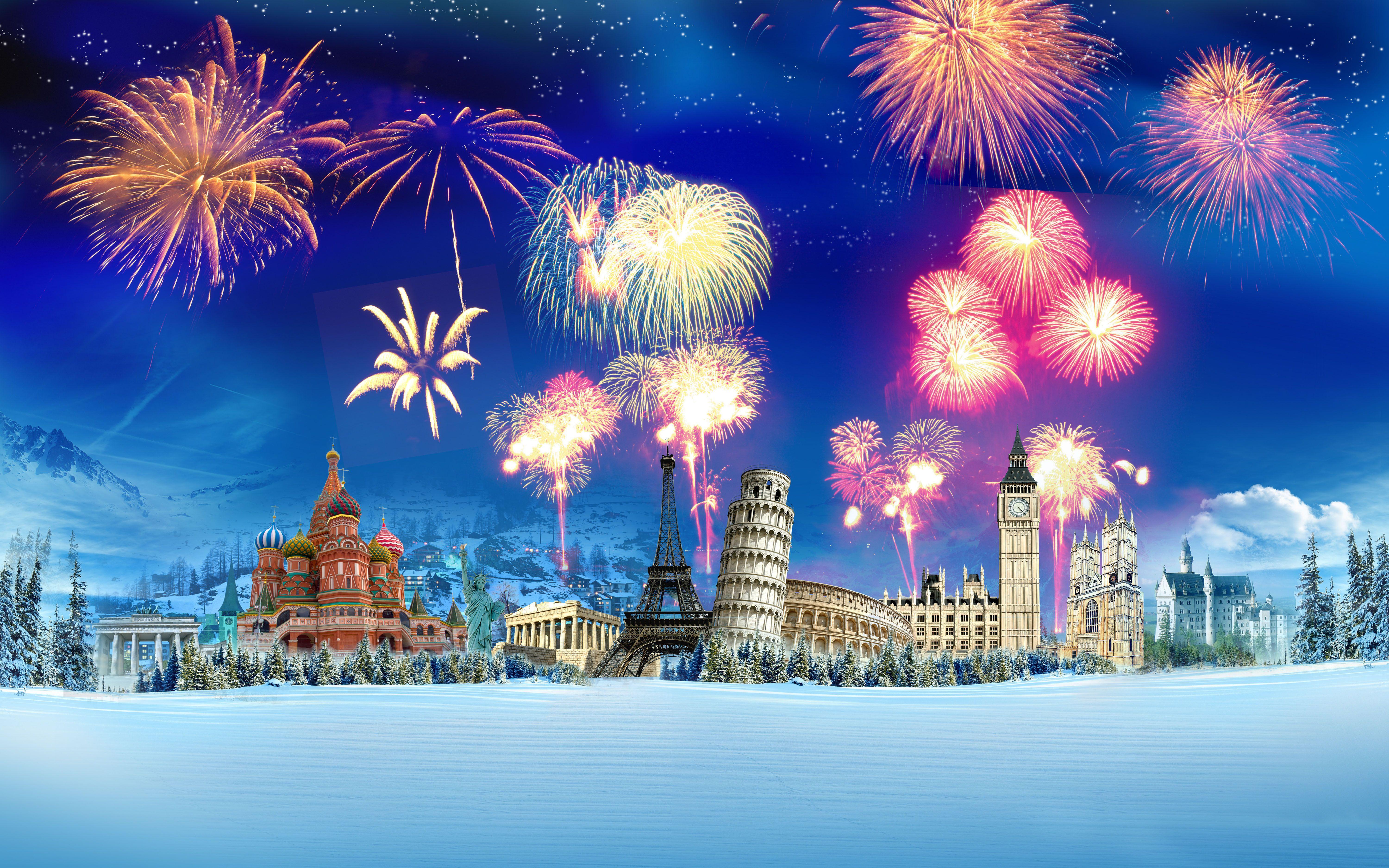 6000x3750 Happy New Year Celebration Of The New Year Landmarks