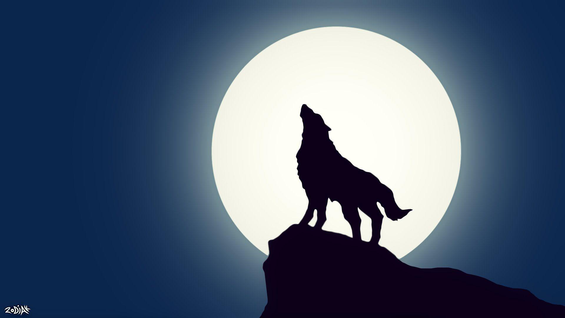 1920x1080 Simple Wolf Wallpaper
