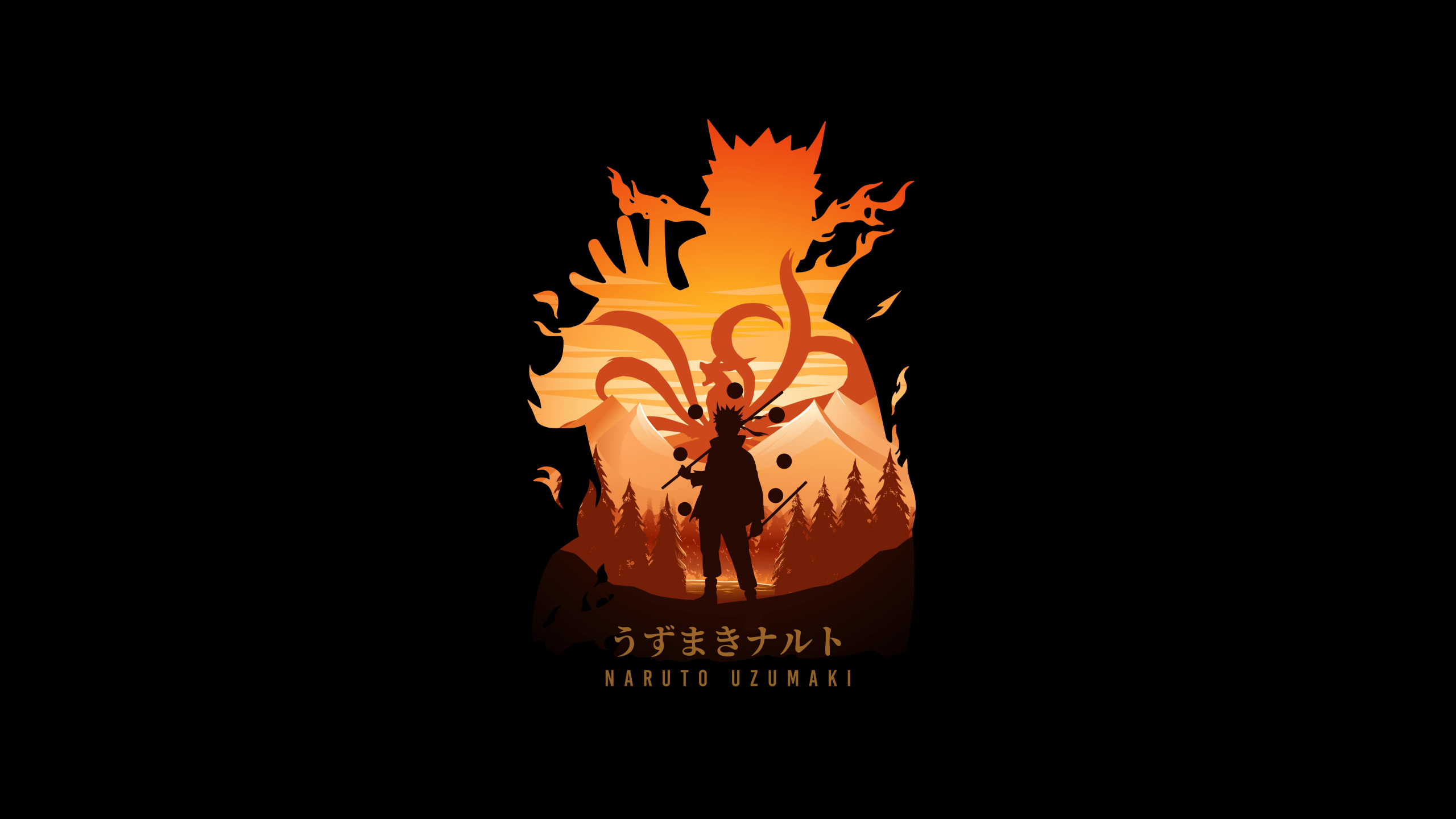 2560x1440 Naruto Uzumaki Wallpaper 4K, AMOLED, Black background