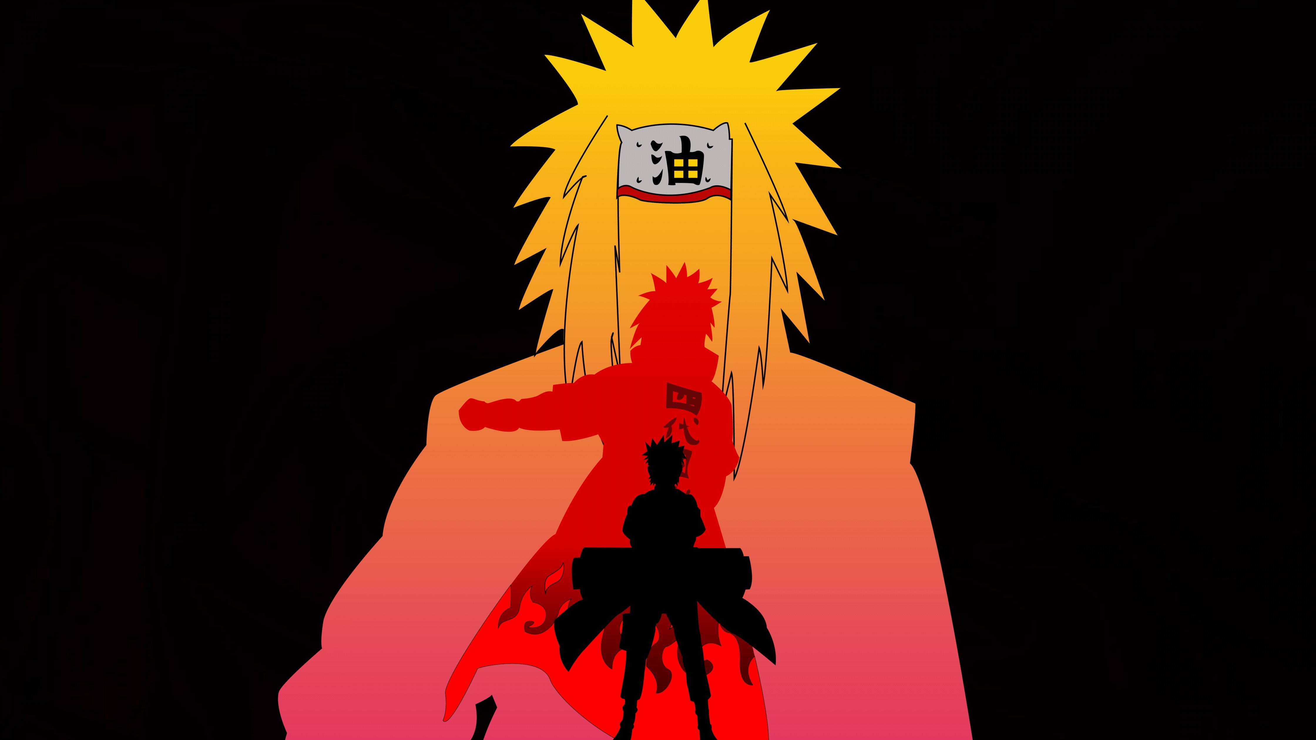 4480x2520 Naruto Uzumaki Wallpaper 4K, Minato Namikaze, Black background