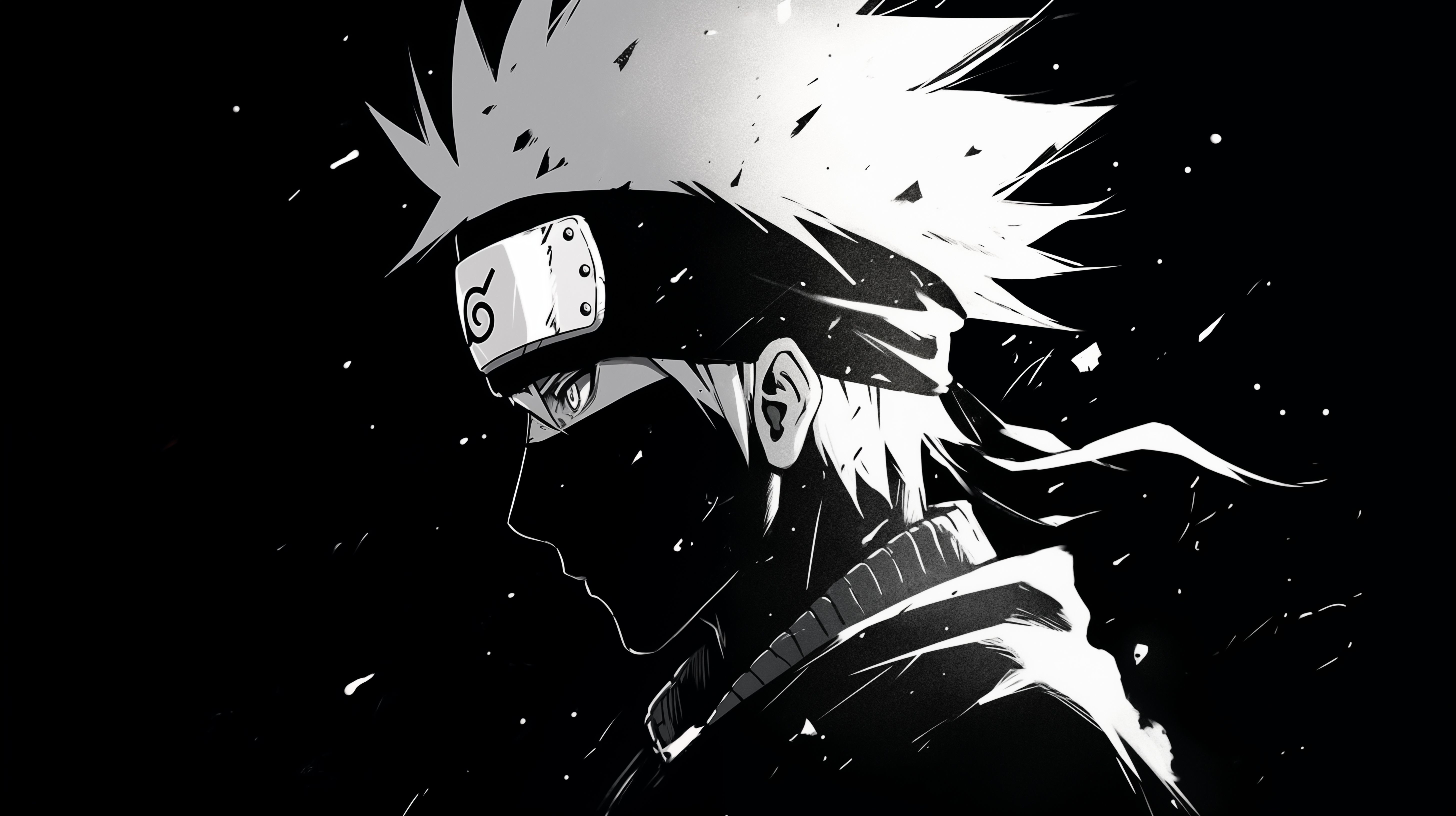 5824x3264 Naruto 5K Monochrome Art Wallpaper, HD Artist 4K Wallpaper, Image and Background