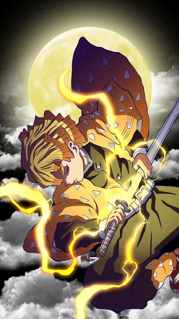 736x1308 Demon Slayer Anime Zenitsu Agatsuma iPhone HD Wallpaper 4k 33 Photo Download