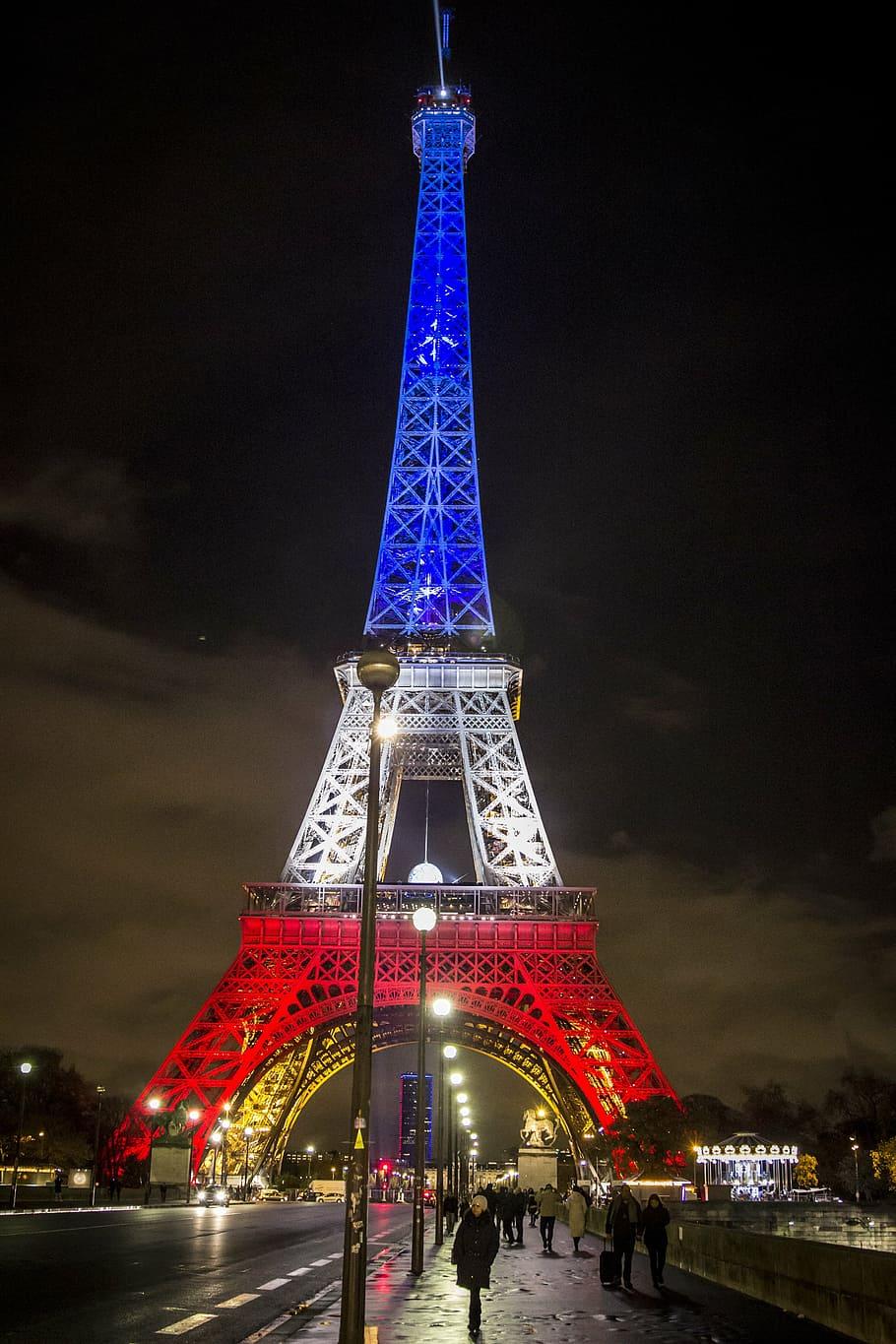 910x1365 HD wallpaper: Eiffel Tower during nighttime, paris, france