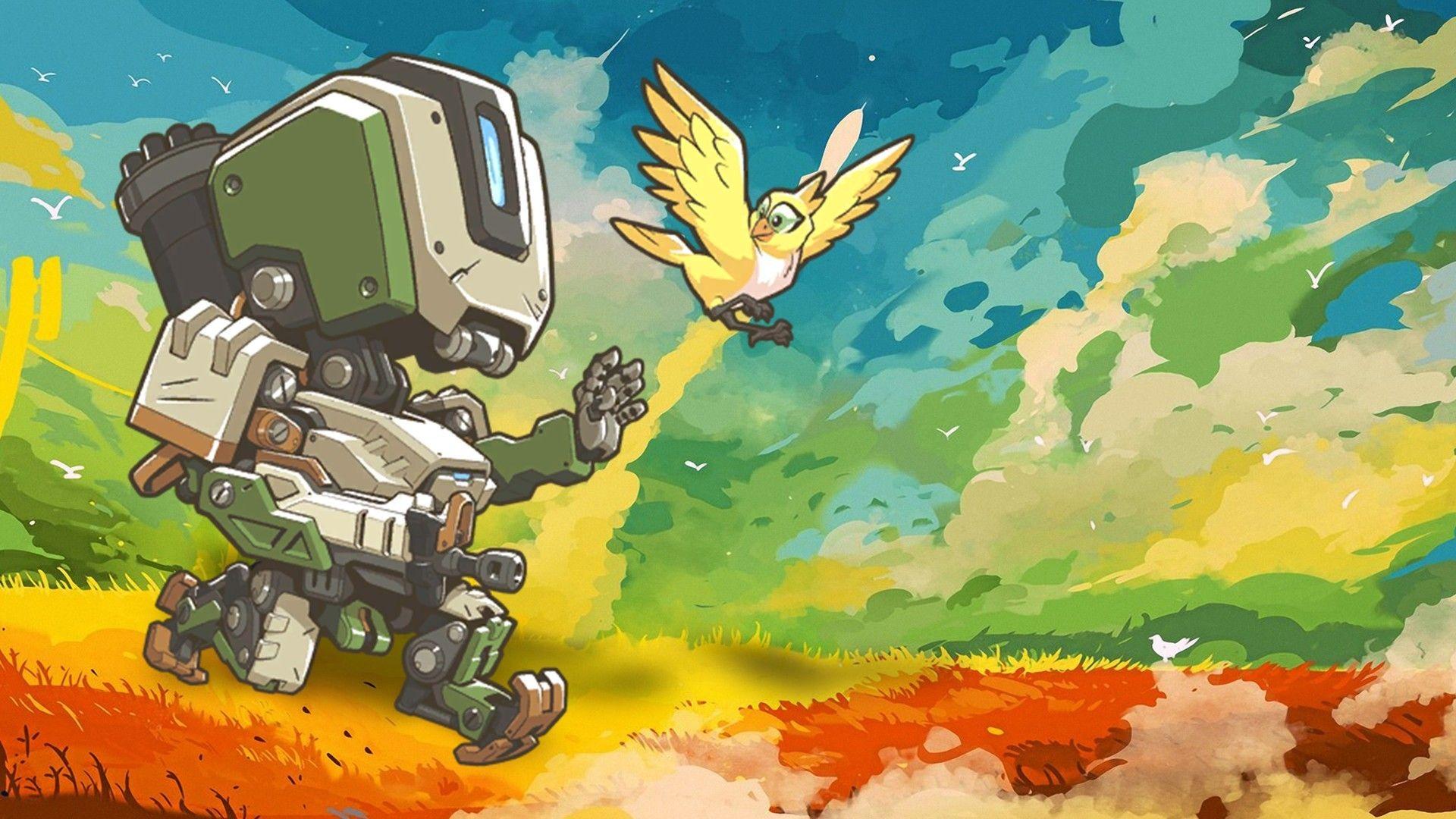 1920x1080 Bastion (Overwatch), Overwatch, Video games, Digital art