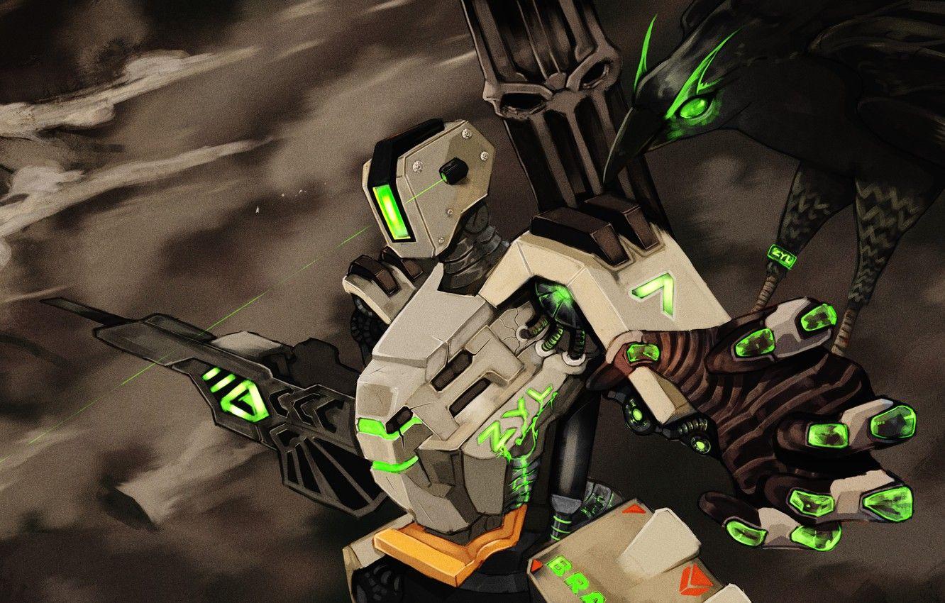 1332x850 Wallpaper fanart, Bastion, Overwatch, zylbrad image